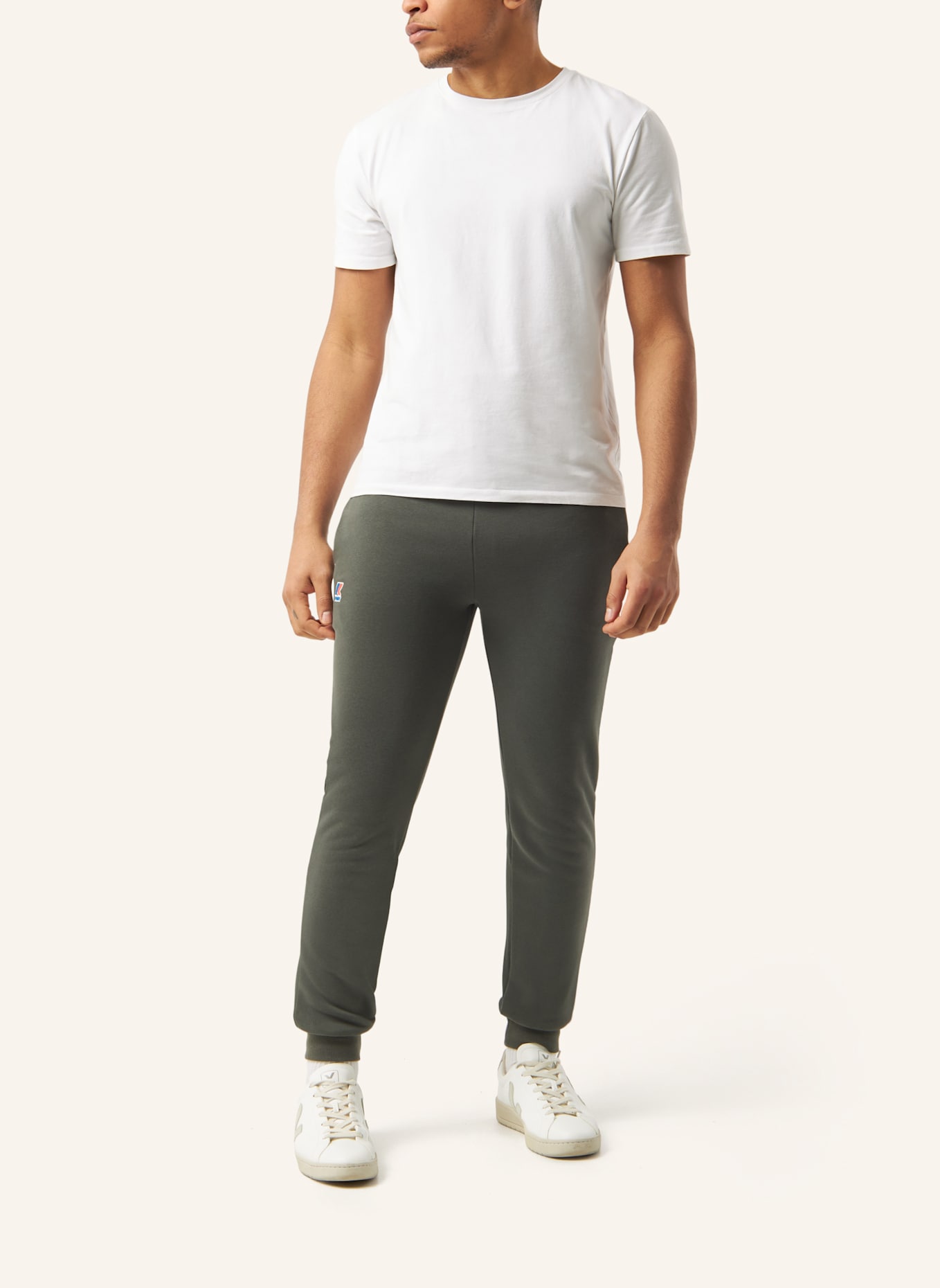 K-WAY Sweatpants LE VRAI BISHOP POLY COTTON: DUNKELGRÜN