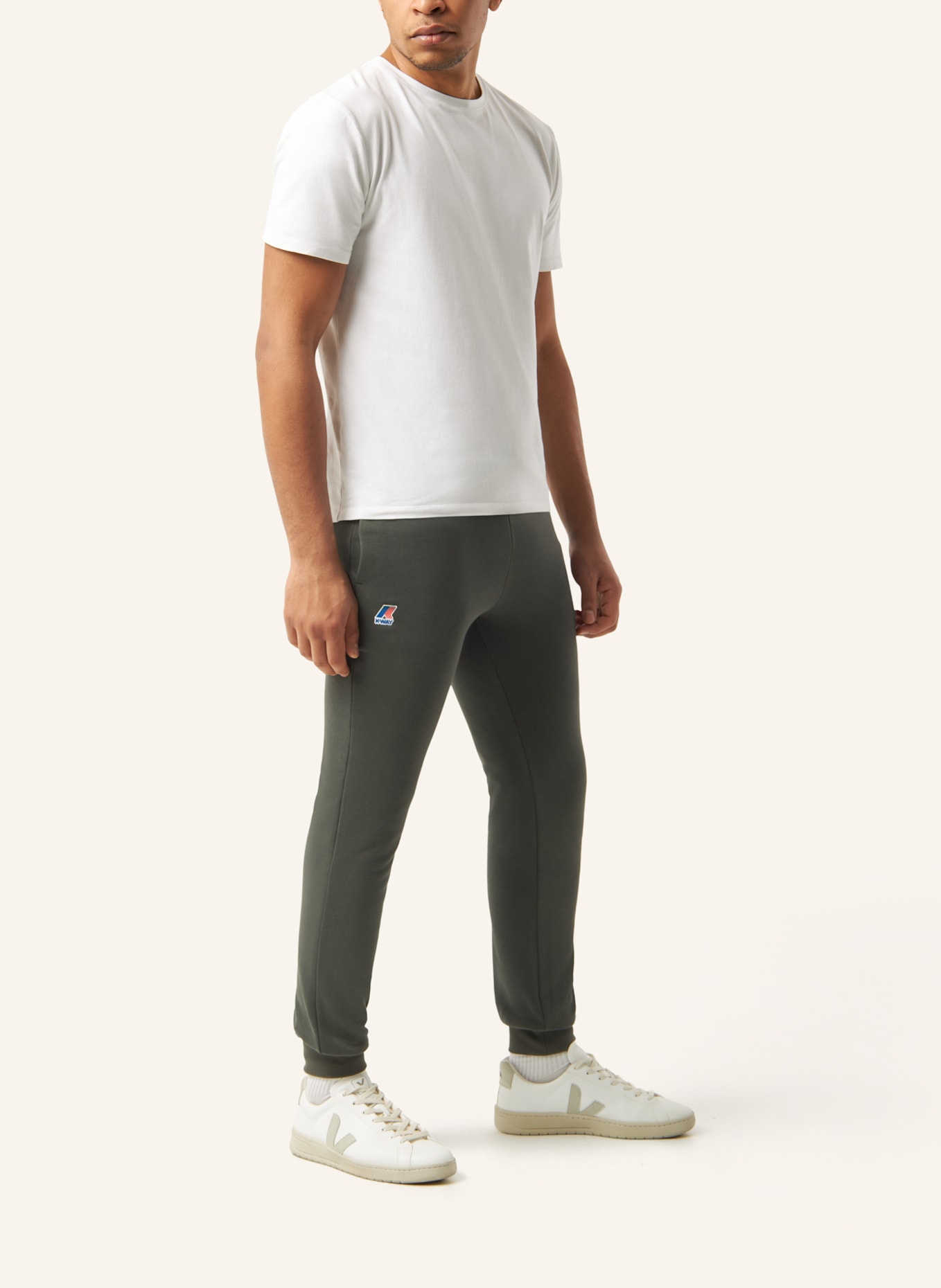 K-WAY Sweatpants LE VRAI BISHOP POLY COTTON: DUNKELGRÜN