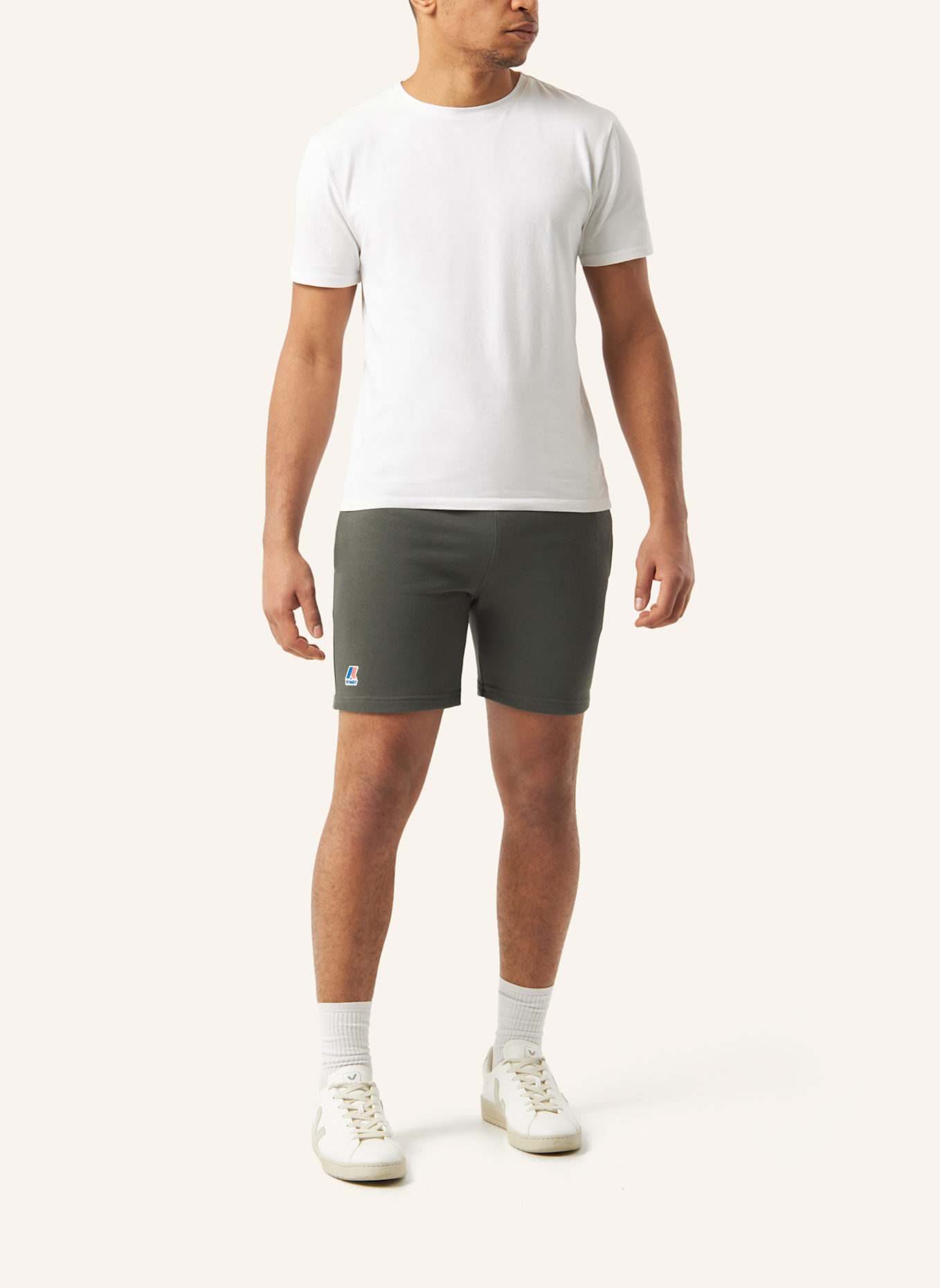 K-WAY Sweatshorts LE VRAI DORIAN POLY COTTON: DUNKELGRÜN