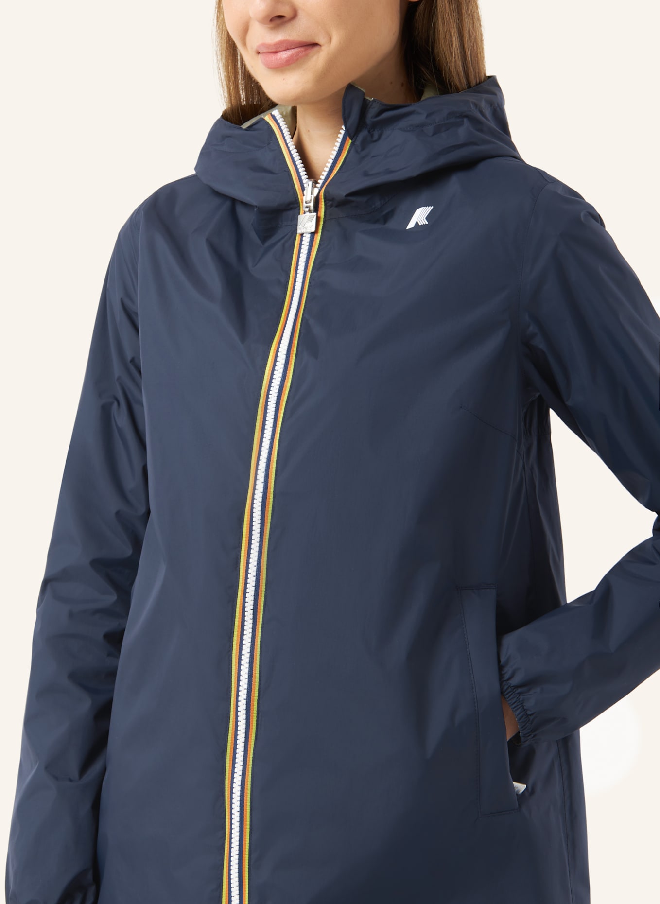 K-WAY Funktionsjacke SOPHIE PLUS 2 DOUBLE zum Wenden: BLAU/ GRÜN