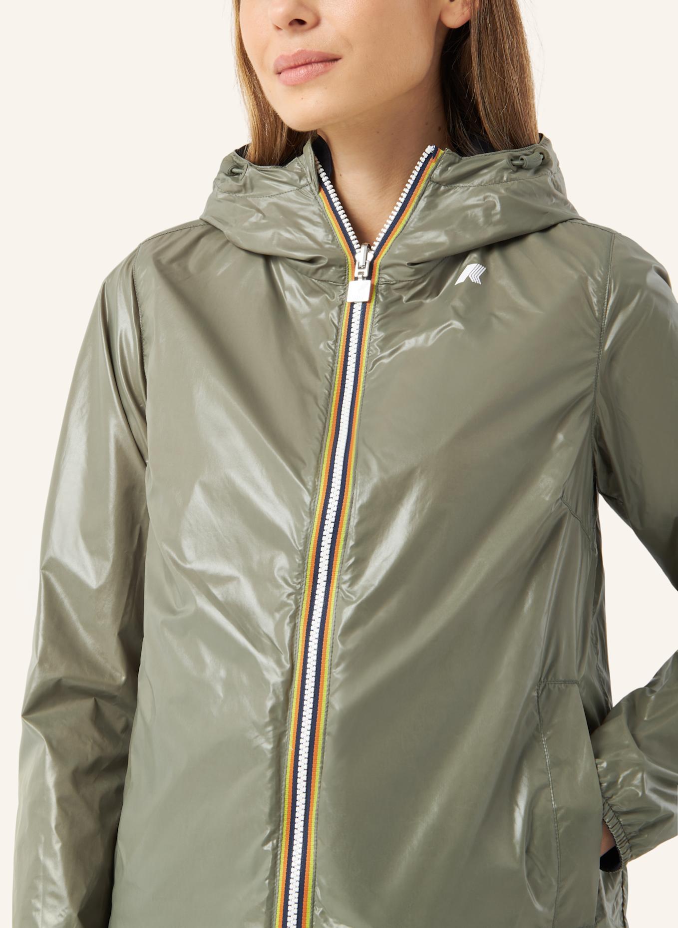 K-WAY Funktionsjacke SOPHIE PLUS 2 DOUBLE zum Wenden: BLAU/ GRÜN