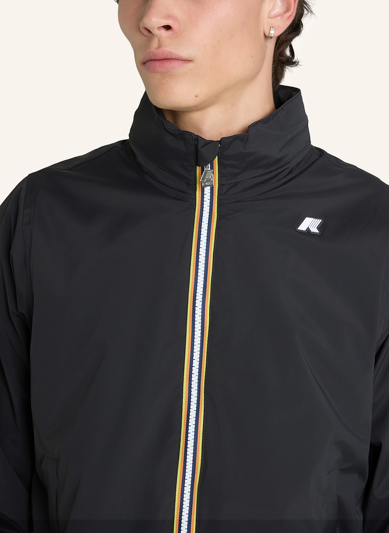 K-WAY Funktionsjacke AMAURY STRETCH NYLON JERSEY: SCHWARZ