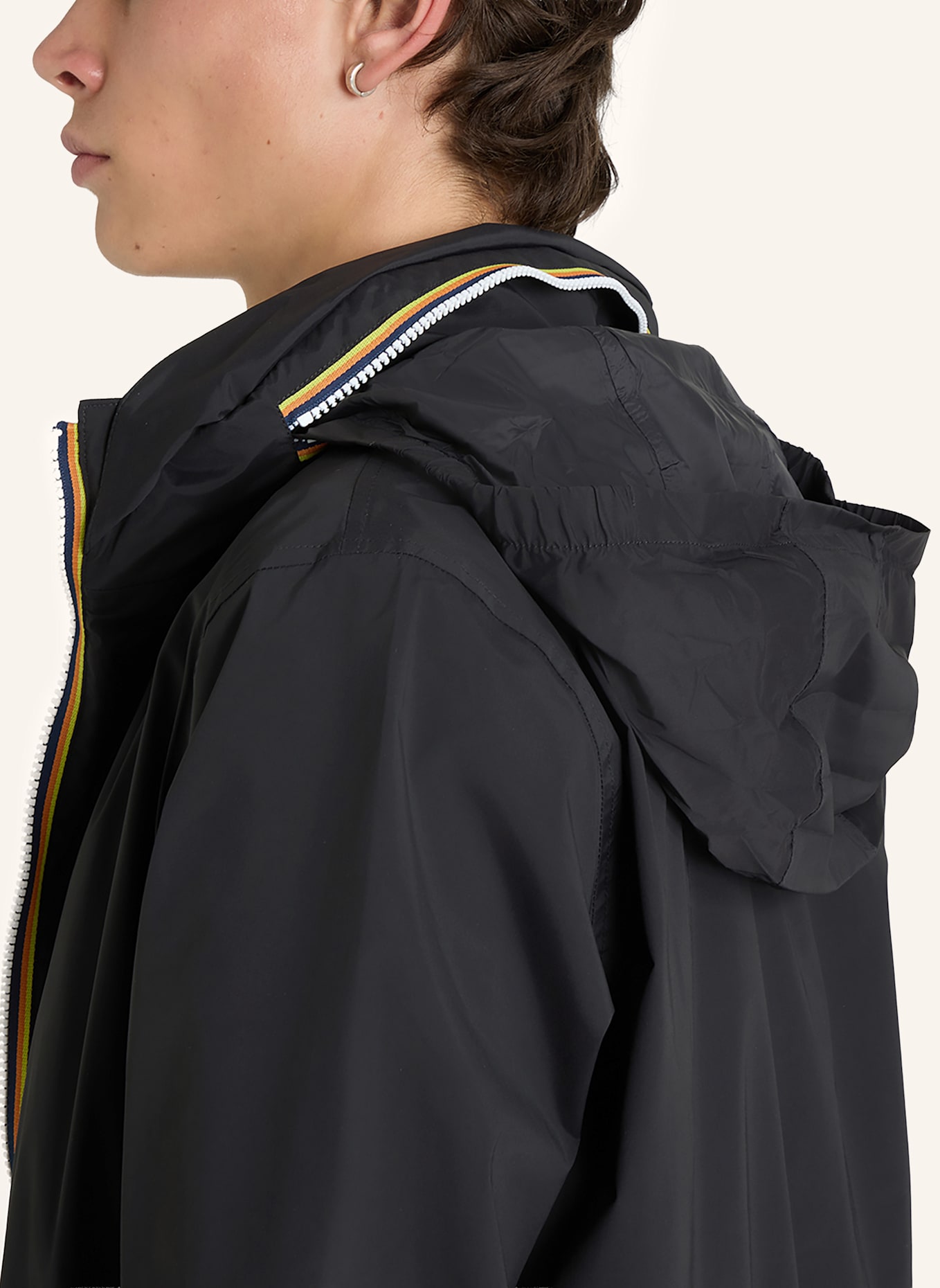 K-WAY Funktionsjacke AMAURY STRETCH NYLON JERSEY: SCHWARZ
