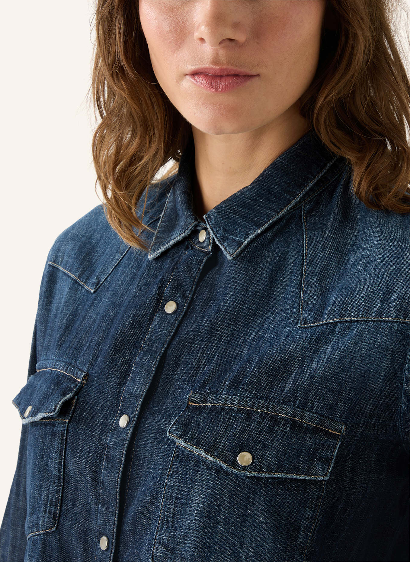 THE.NIM STANDARD Hemd WOMAN REGULAR SHIRT: GRAU