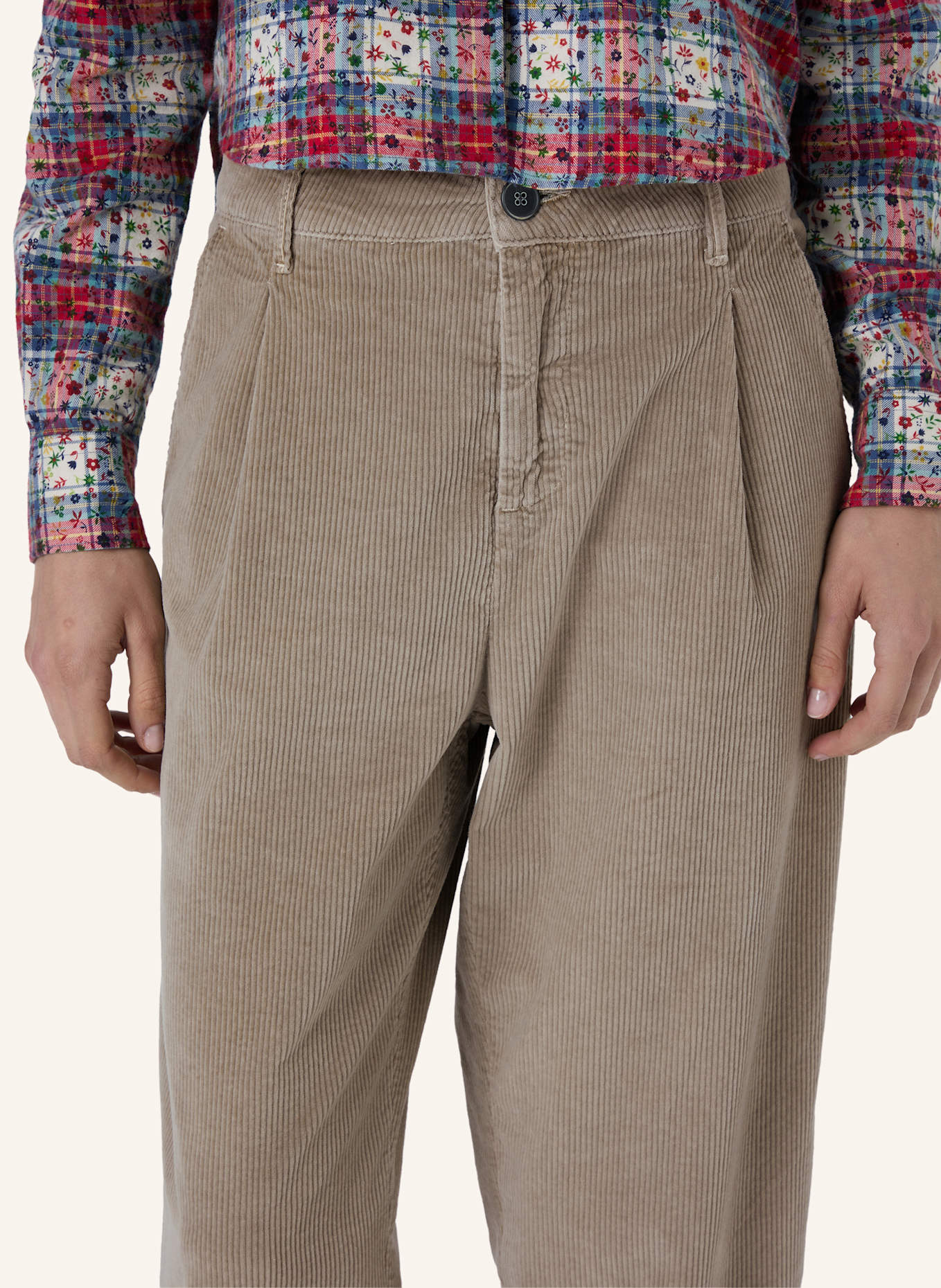 THE.NIM STANDARD Hose CHINO PINCE: BEIGE/ BRAUN