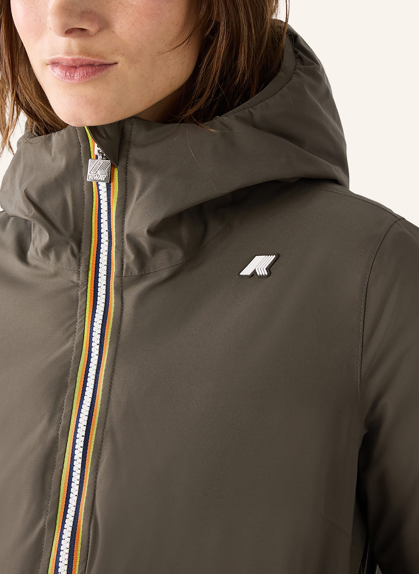 K-WAY Winterjacke SOPHIE ST THERMO DOUBLE zum Wenden: SCHWARZ/ GRÜN