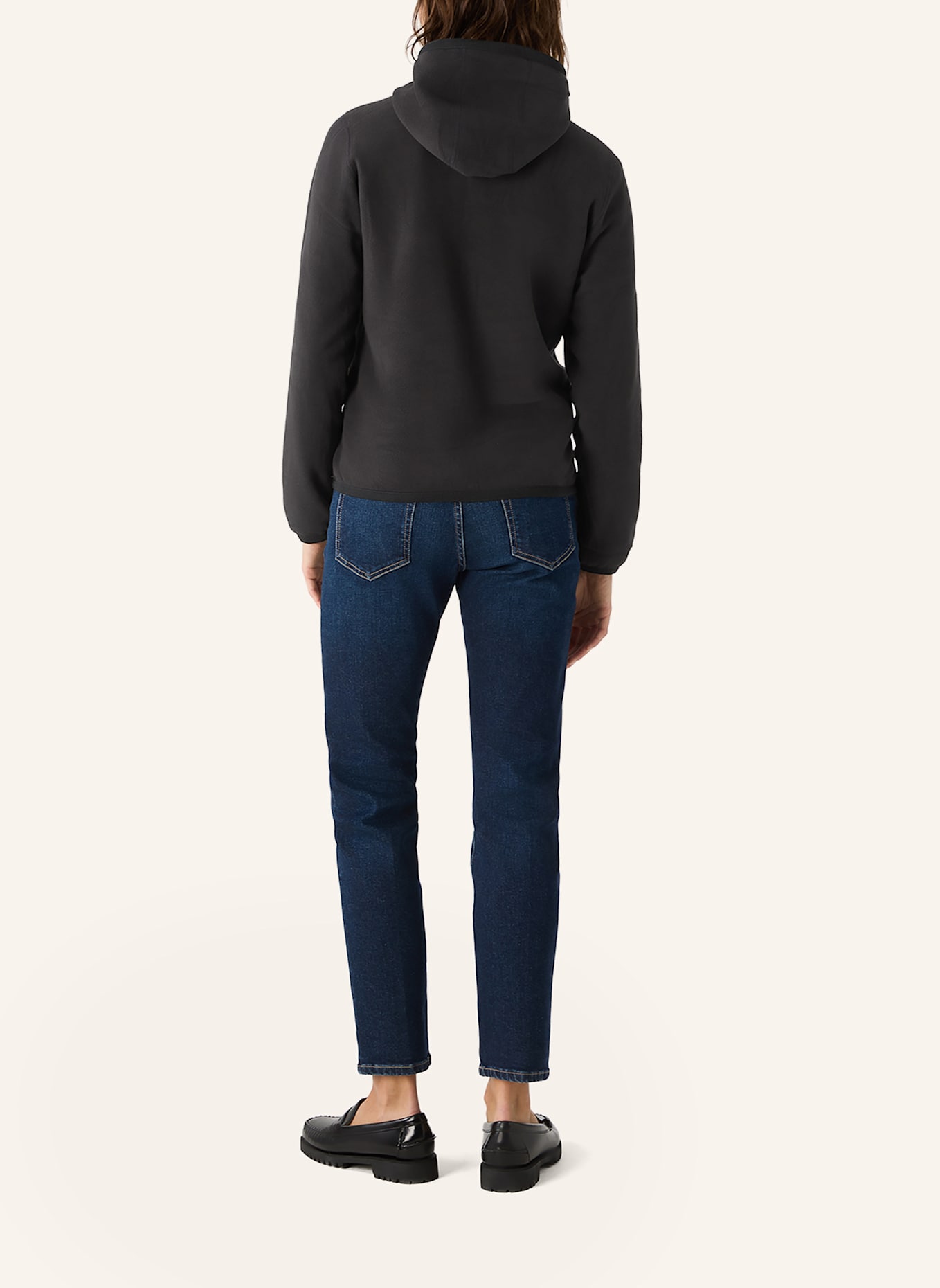 K-WAY Winterjacke LINN VELOUR POLAR DOUBLE zum Wenden: SCHWARZ