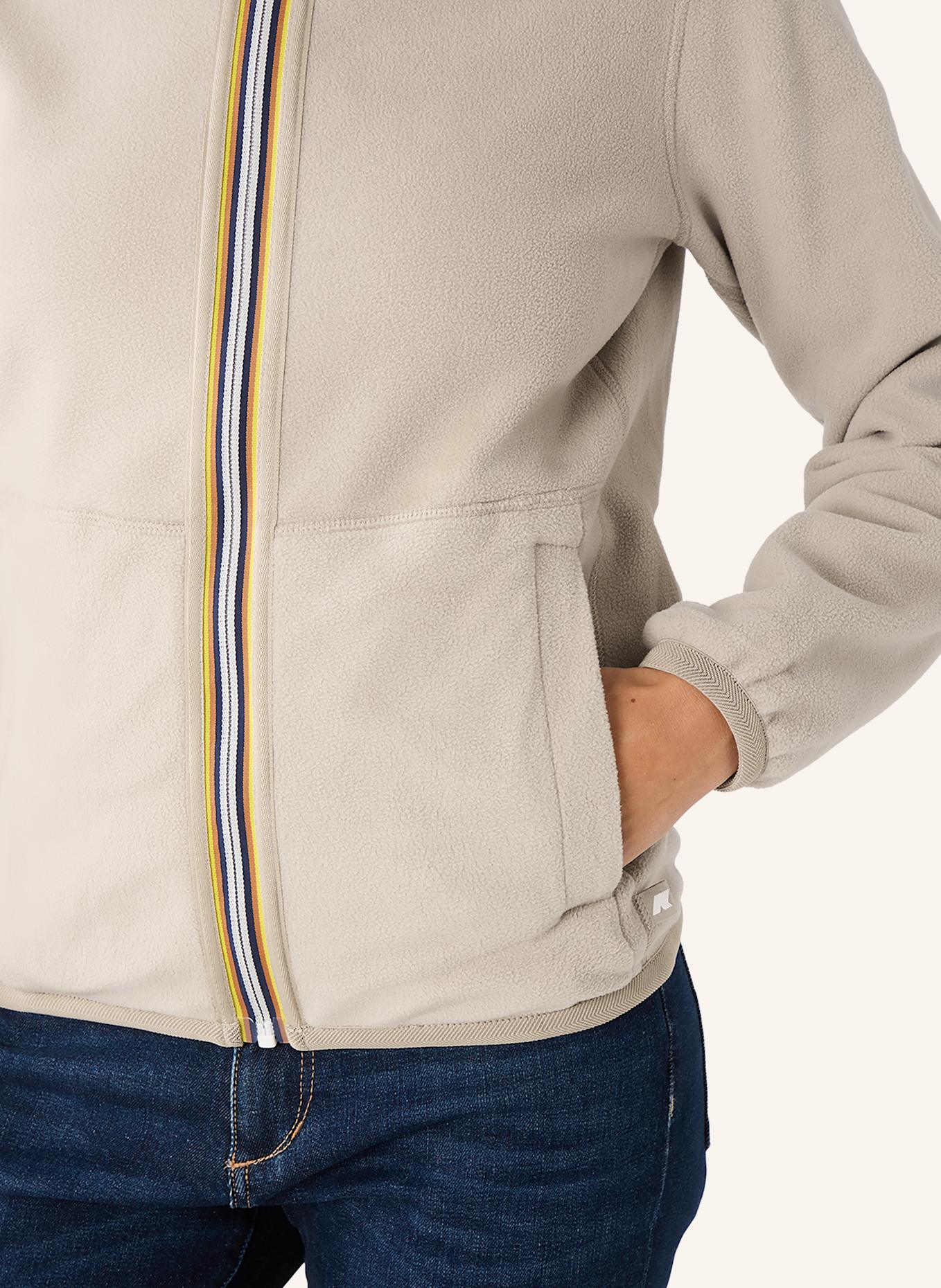 K-WAY Winterjacke LINN VELOUR POLAR DOUBLE zum Wenden: BEIGE