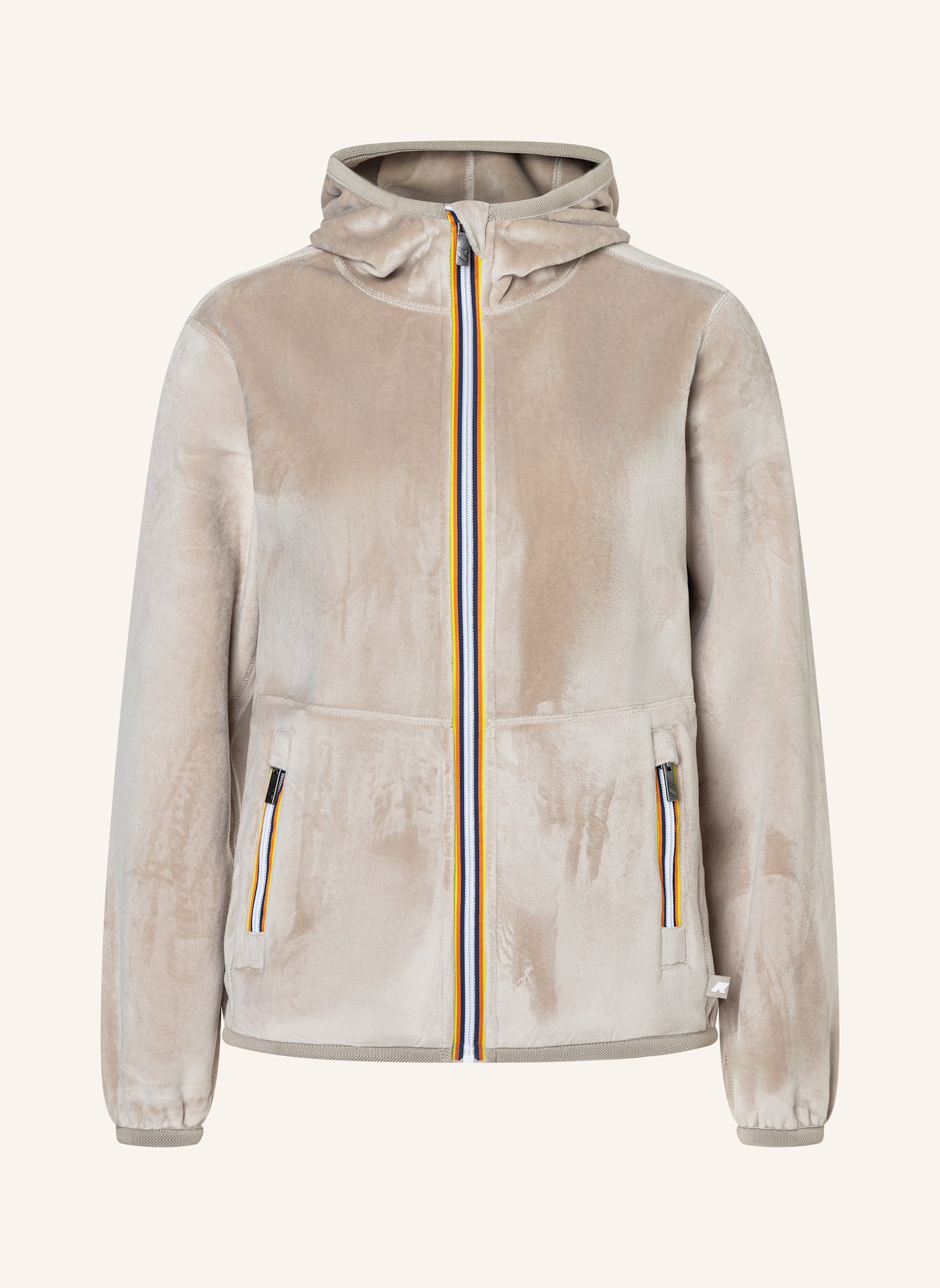 K-WAY Winterjacke LINN VELOUR POLAR DOUBLE zum Wenden: BEIGE