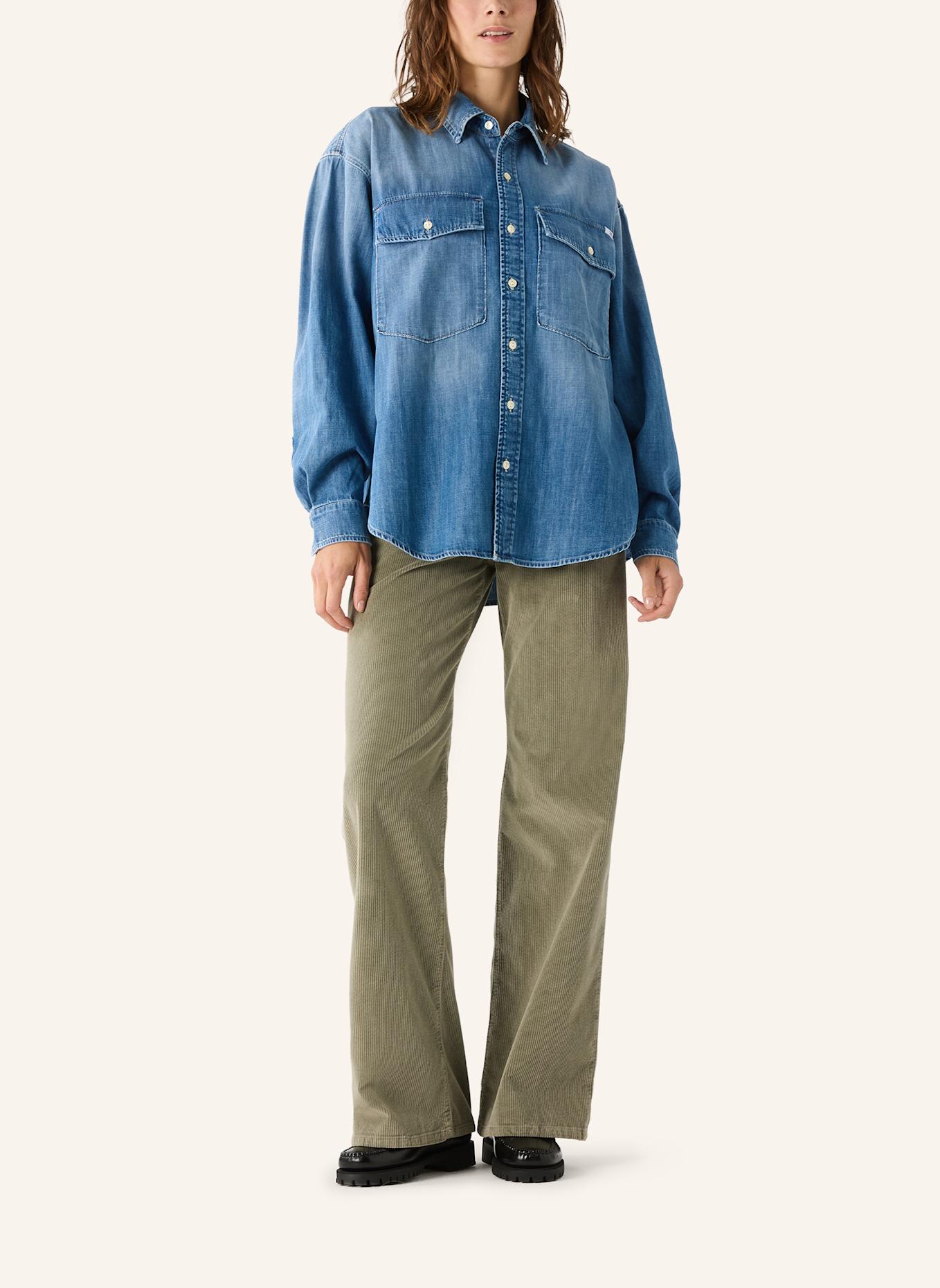 THE.NIM STANDARD Hemd WOMAN L/S OVERSHIRT: BLAU