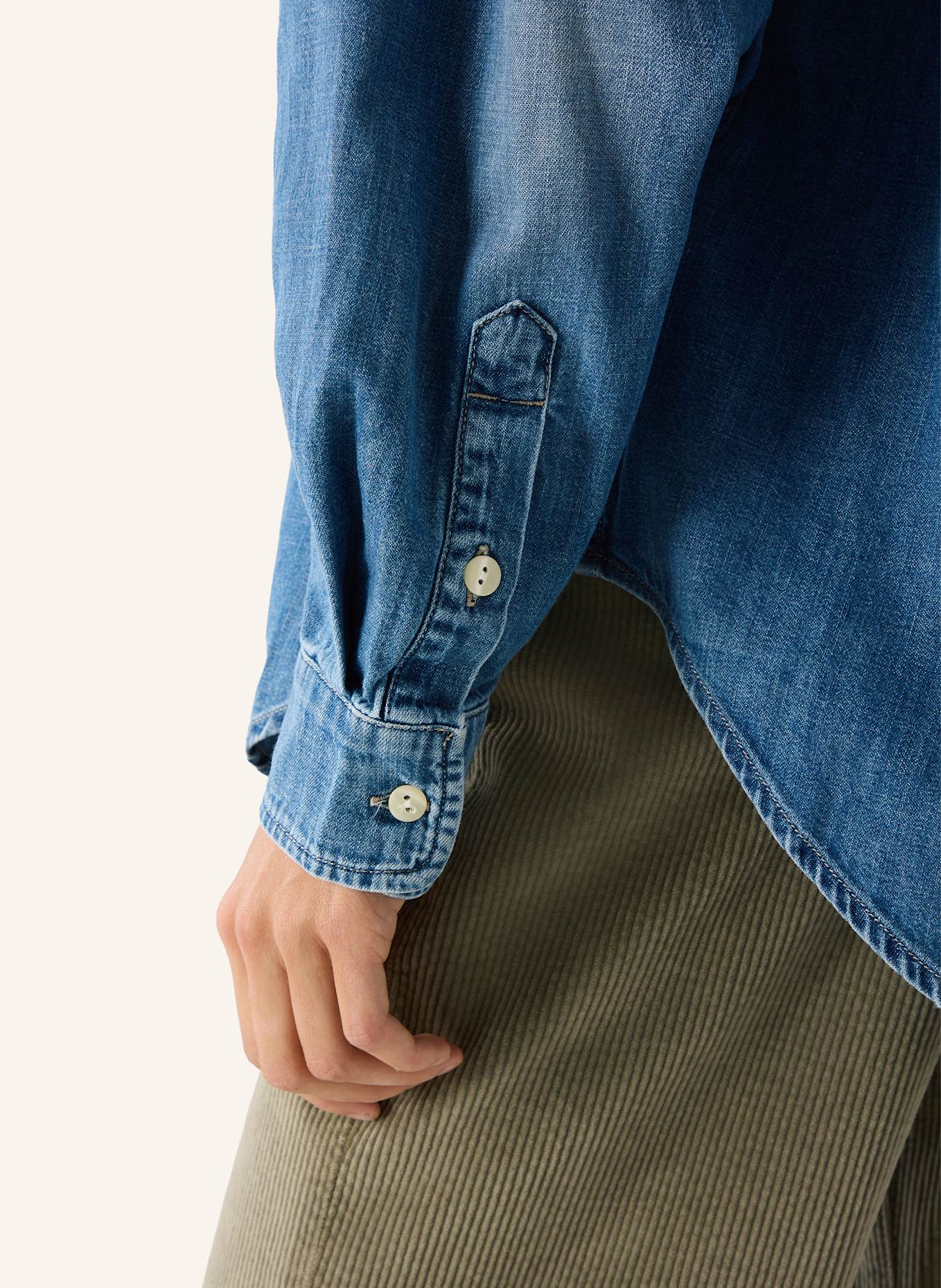 THE.NIM STANDARD Hemd WOMAN L/S OVERSHIRT: BLAU