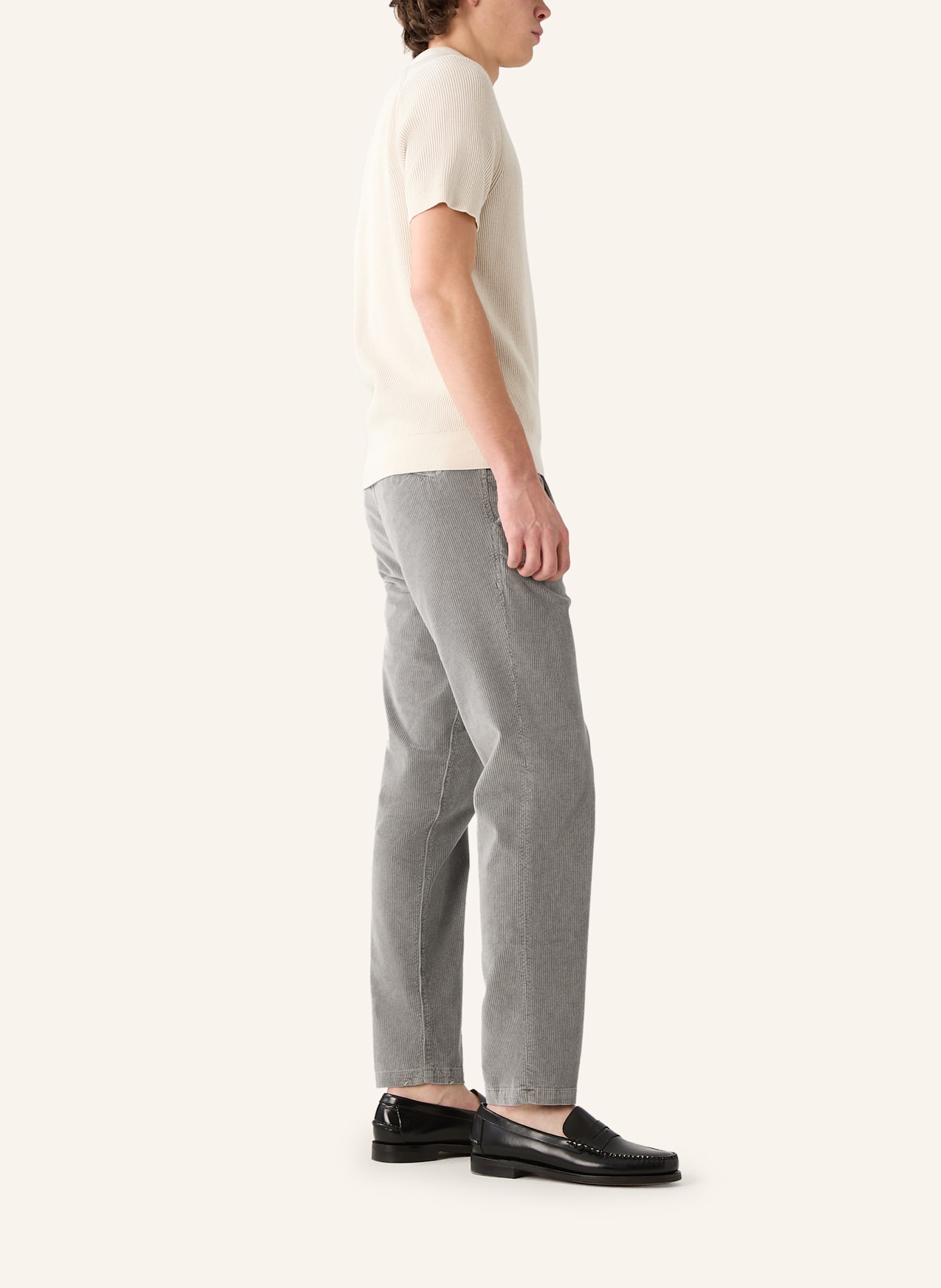 THE.NIM STANDARD Hose CORD CHINO PINCE: GRAU