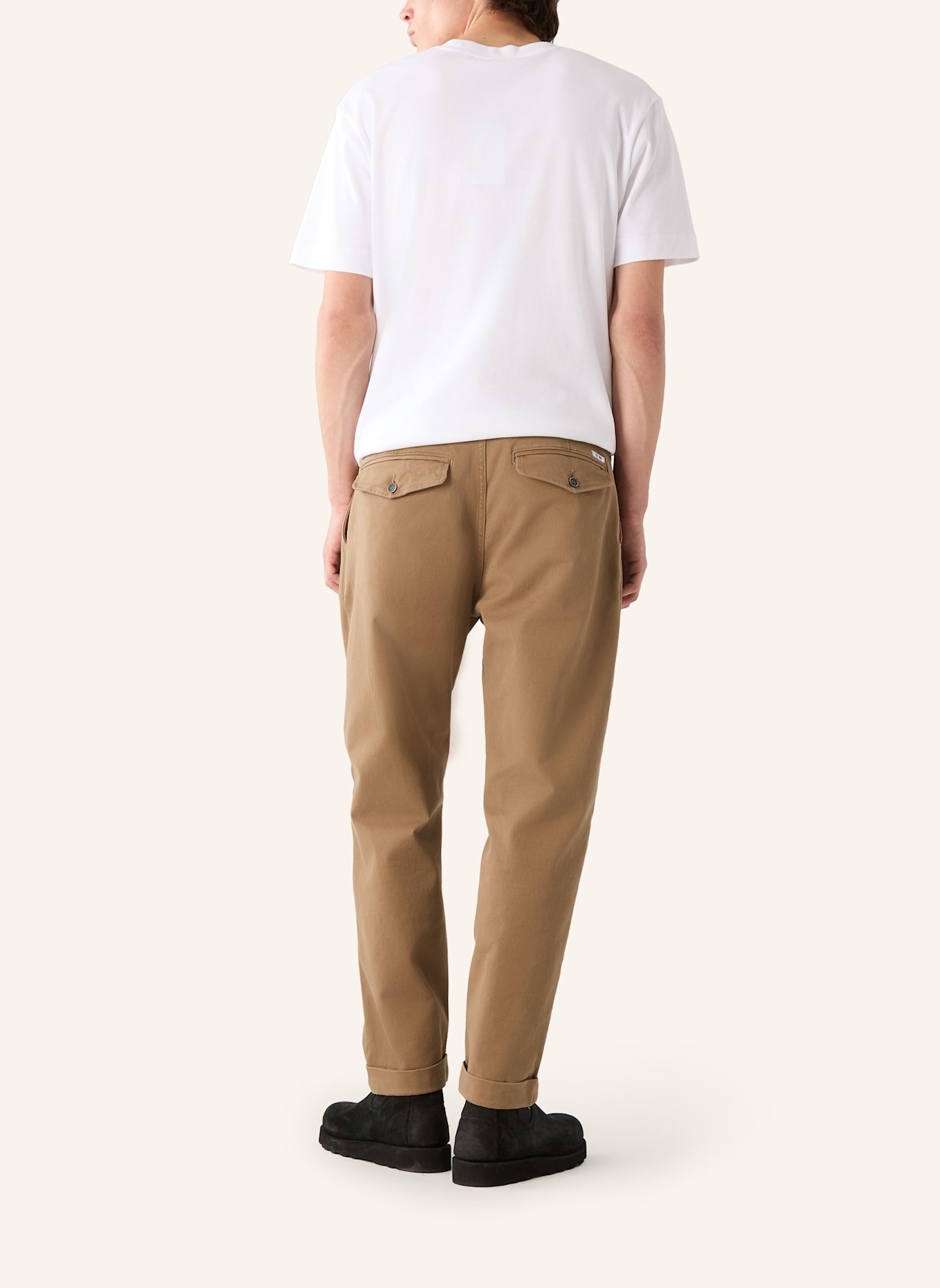 THE.NIM STANDARD Hose TWILL CHINO LOOSE: BRAUN/ BEIGE