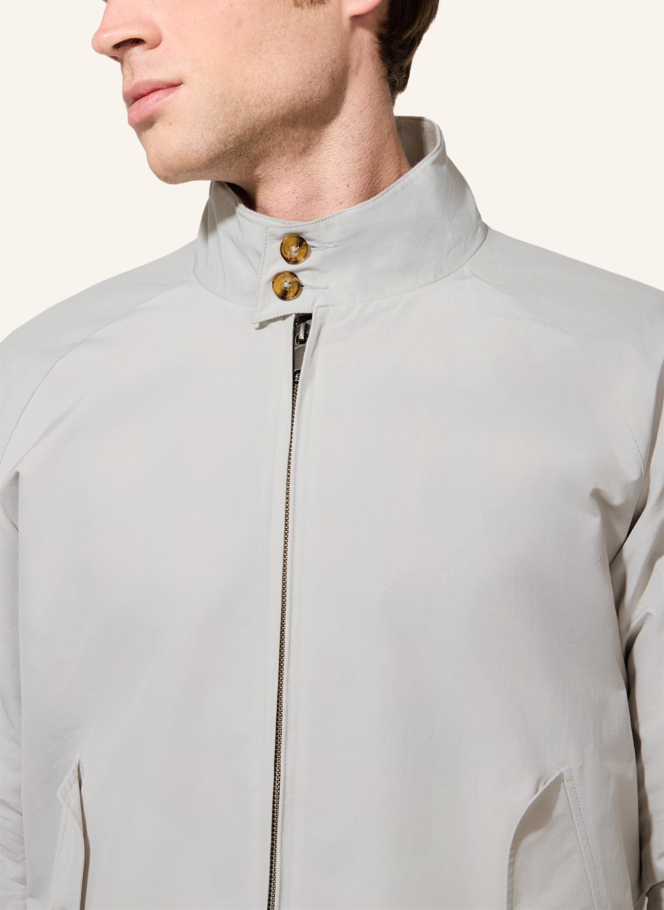 BARACUTA Jacke G9 HARRINGTON JACKET: WEISS