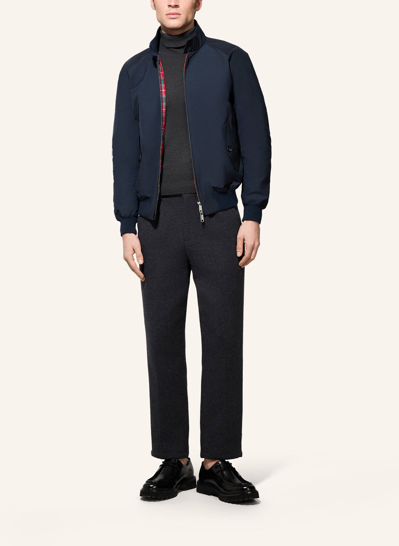 BARACUTA Jacke G9 HARRINGTON JACKET: BLAU