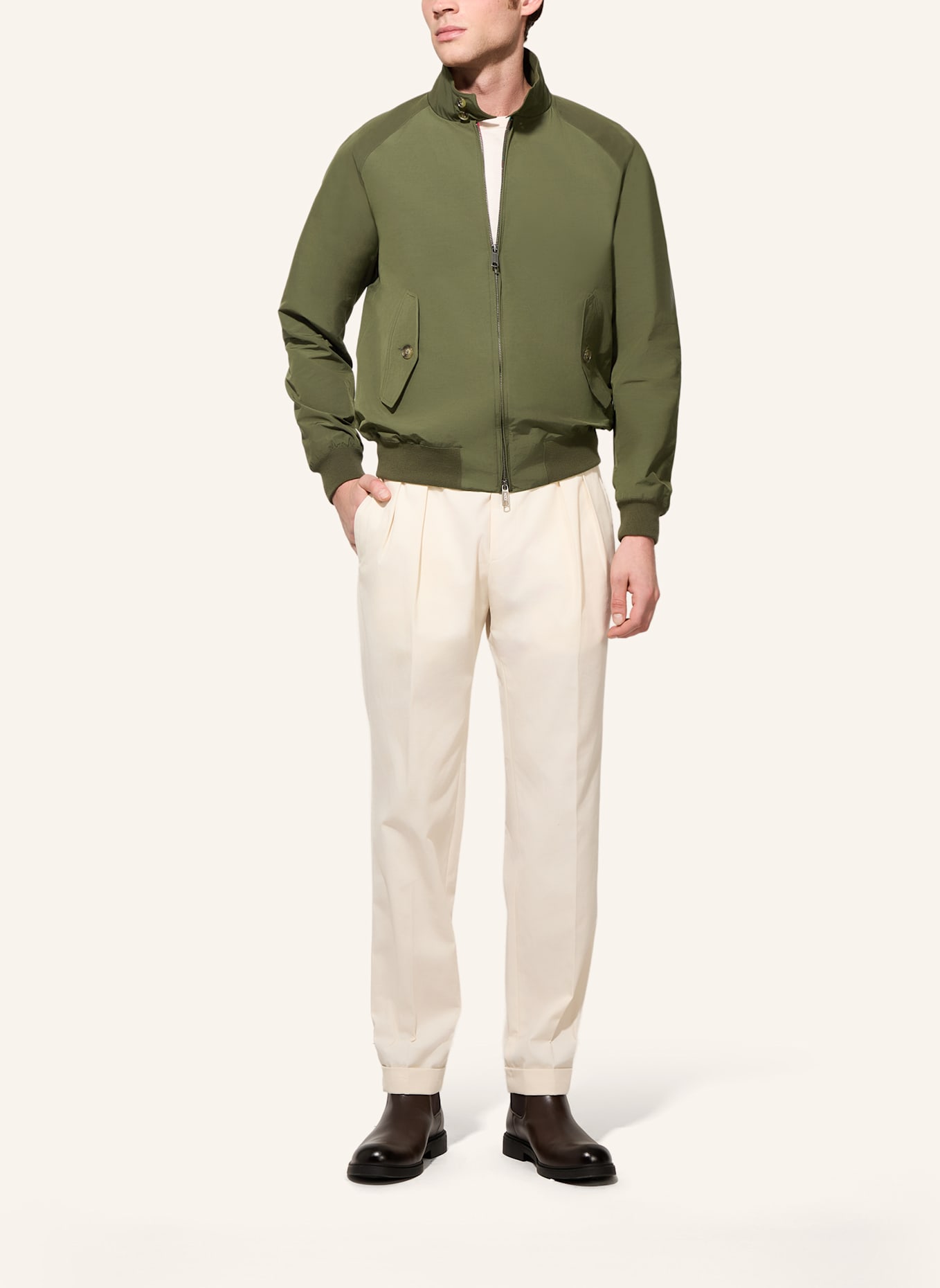 BARACUTA Jacke G9 HARRINGTON JACKET: DUNKELBRAUN