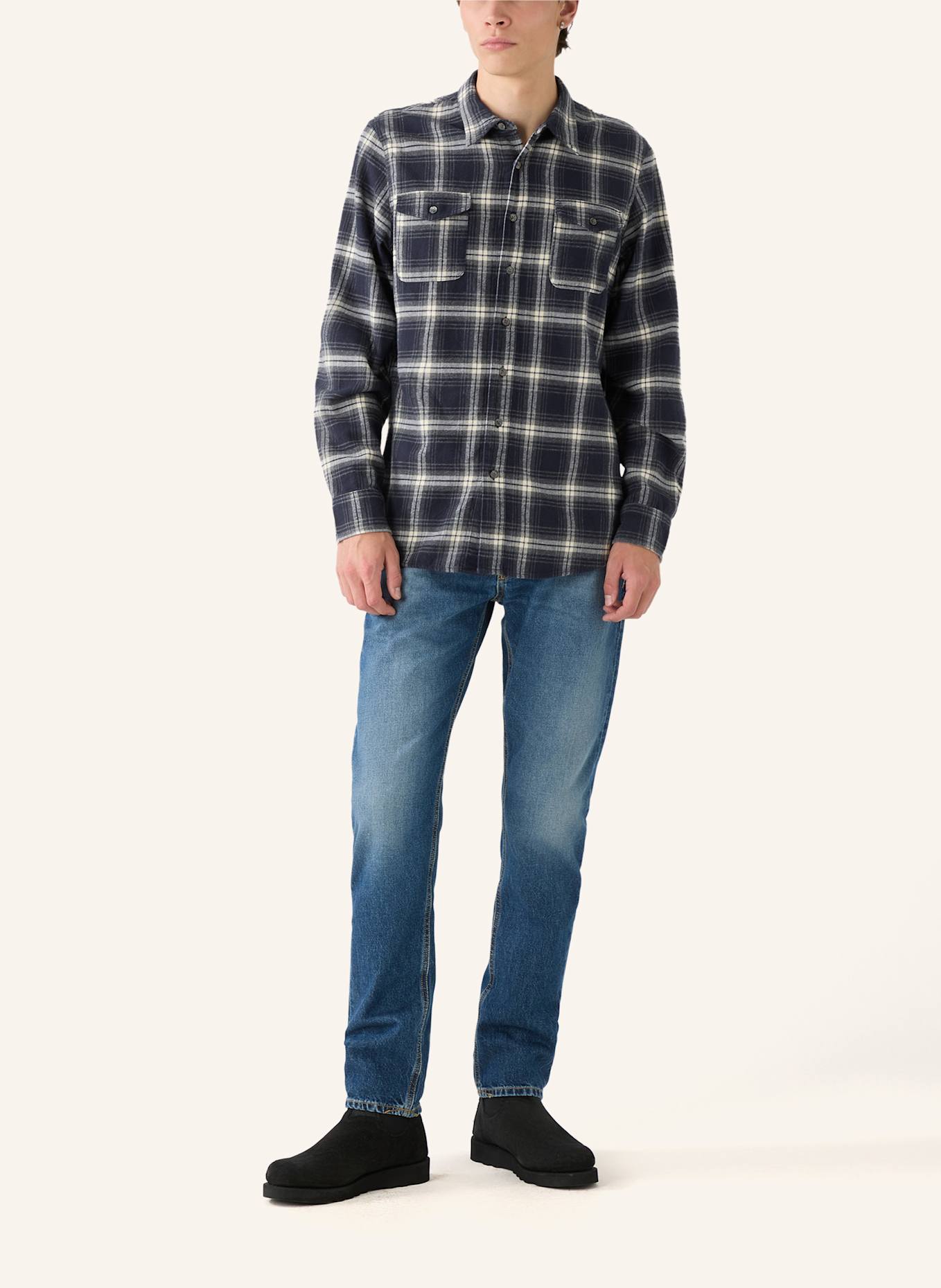 THE.NIM STANDARD Hemd DETROIT SHIRT: BLAU