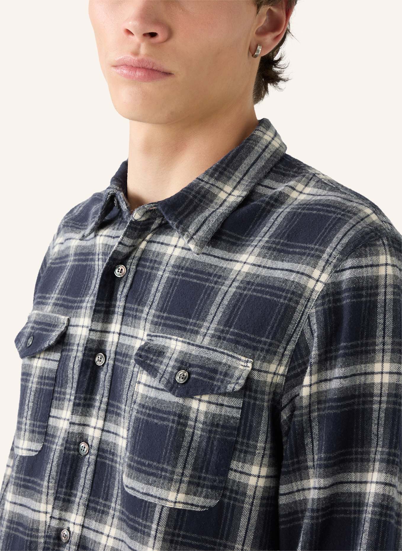 THE.NIM STANDARD Hemd DETROIT SHIRT: BLAU