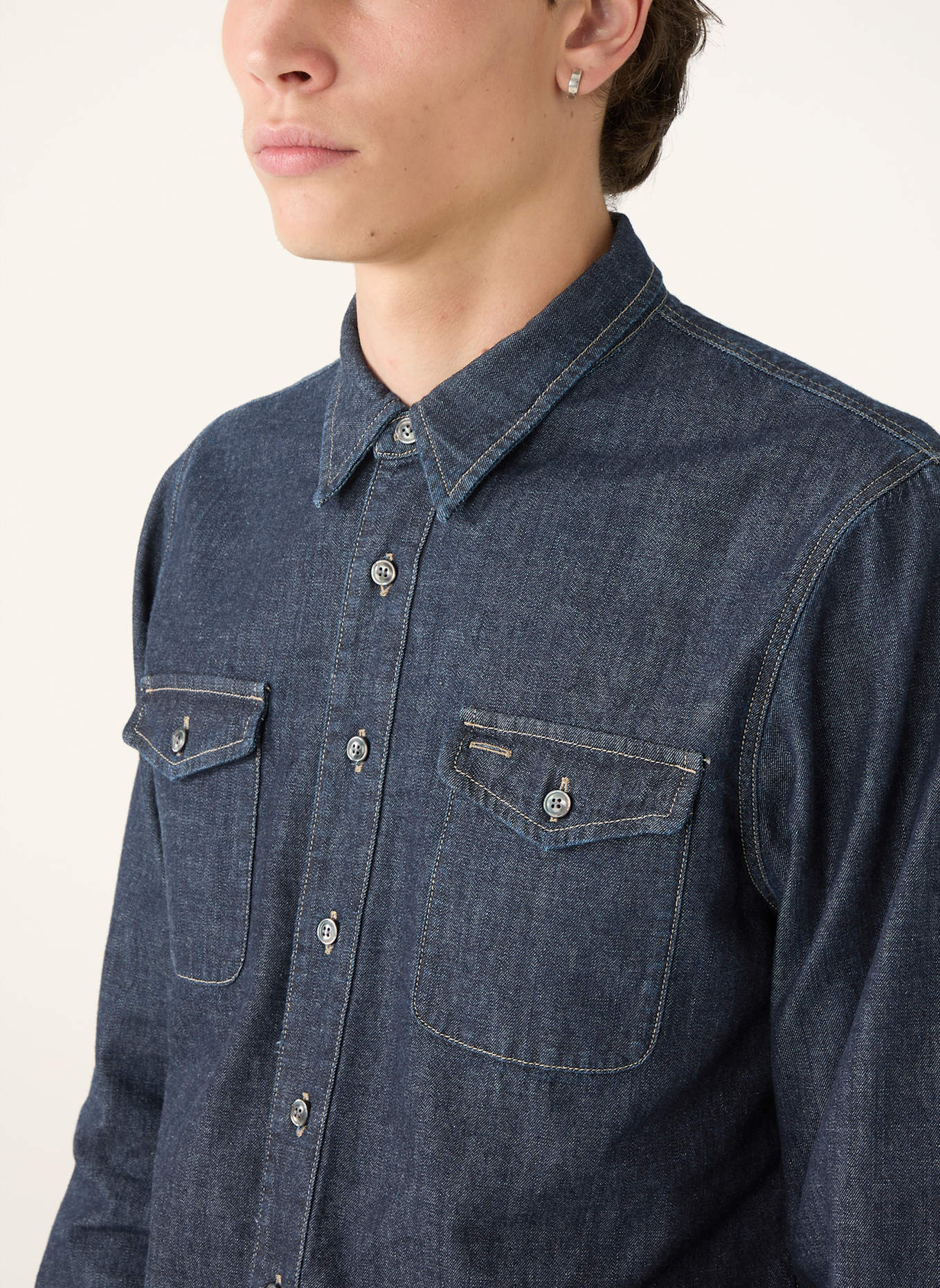 THE.NIM STANDARD Hemd DETROIT SHIRT: BLAU