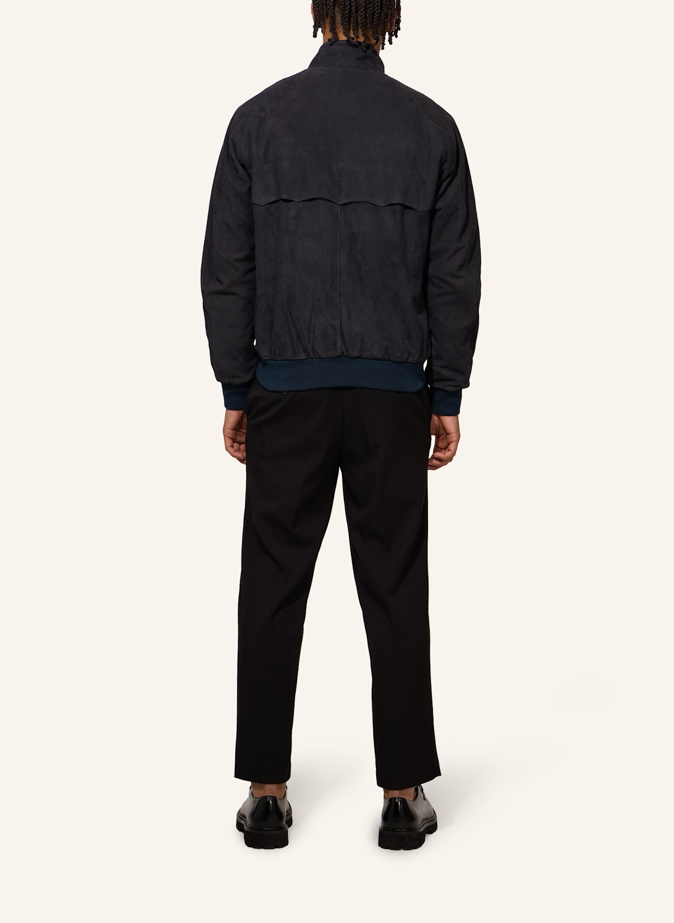 BARACUTA Jacke G9 HARRINGTON SUEDE: BLAU