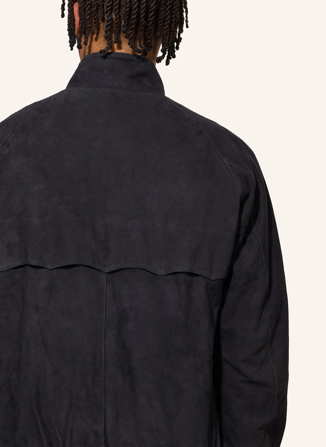 BARACUTA Jacke G9 HARRINGTON SUEDE: BLAU