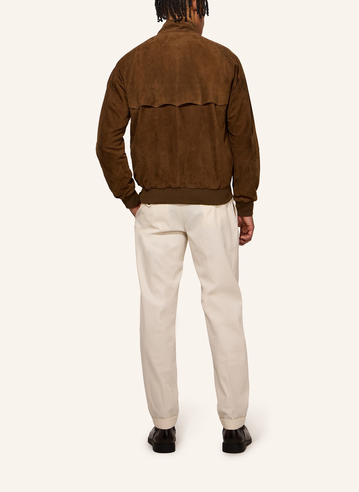 BARACUTA Jacke G9 HARRINGTON SUEDE: OLIV