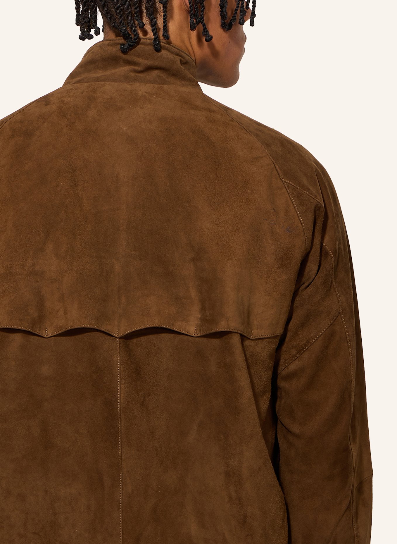 BARACUTA Jacke G9 HARRINGTON SUEDE: OLIV