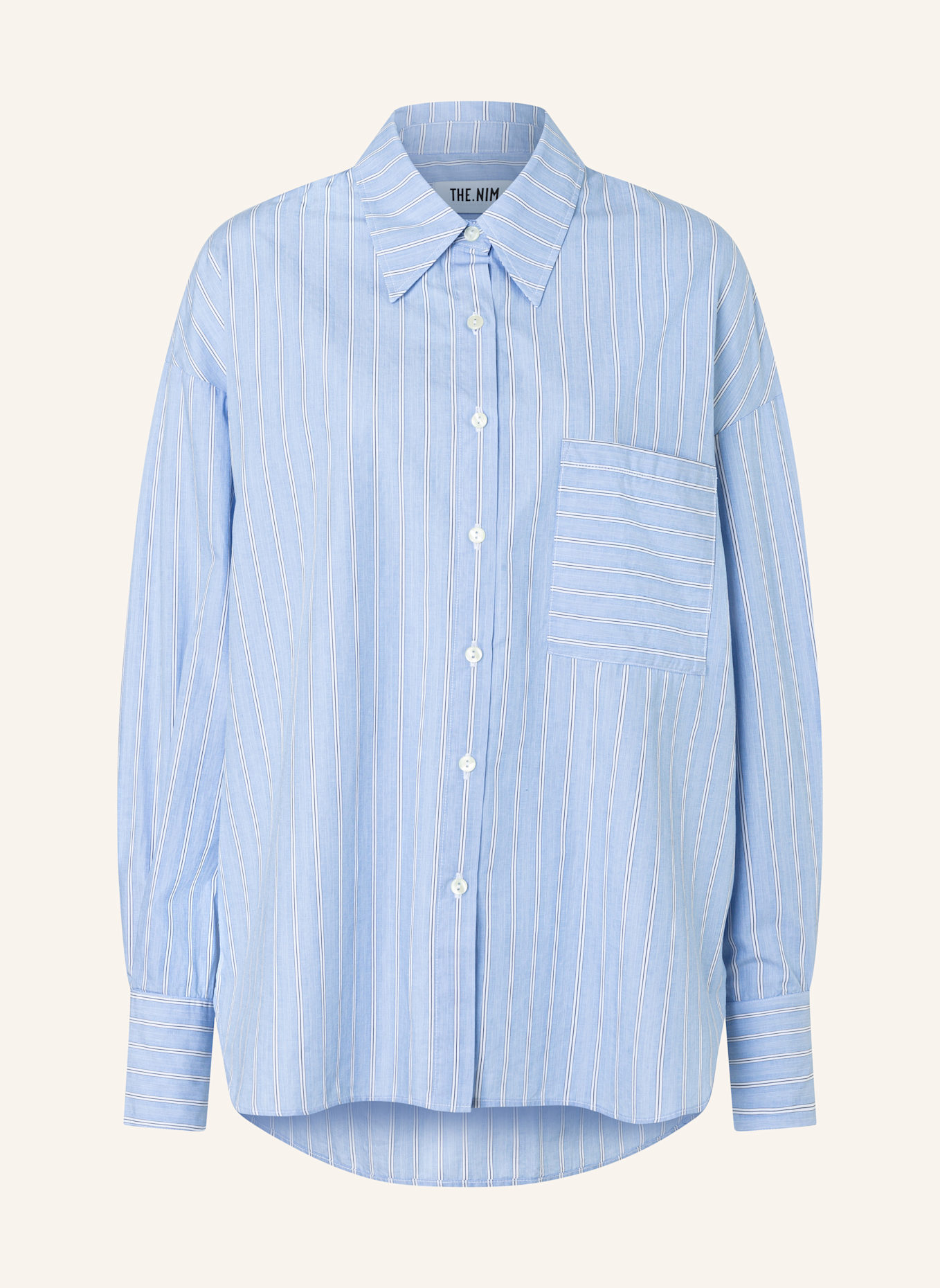 THE.NIM STANDARD Hemd WOMAN OVERSIZE COTTON SHIRT: WEISS