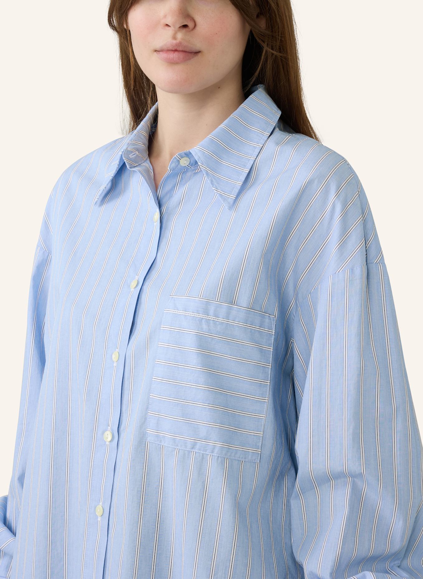 THE.NIM STANDARD Hemd WOMAN OVERSIZE COTTON SHIRT: WEISS