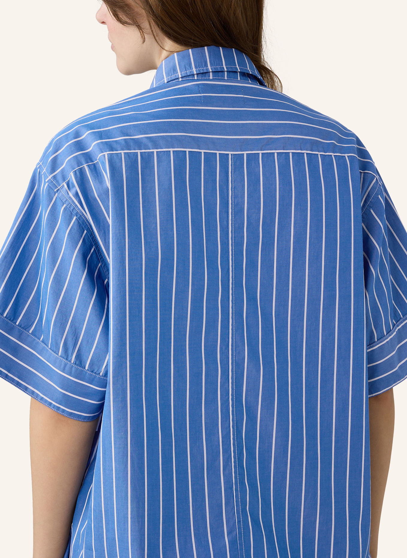 THE.NIM STANDARD Hemd WOMAN SHORT SLEEVES COTTON SHIRT: HELLBLAU