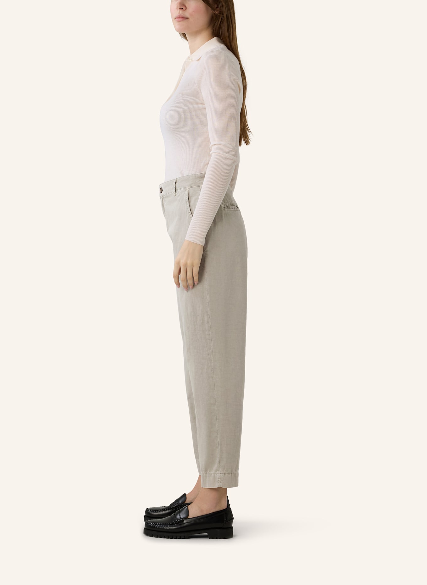 THE.NIM STANDARD Hose CHINO FLAT FRONT: GRÜN