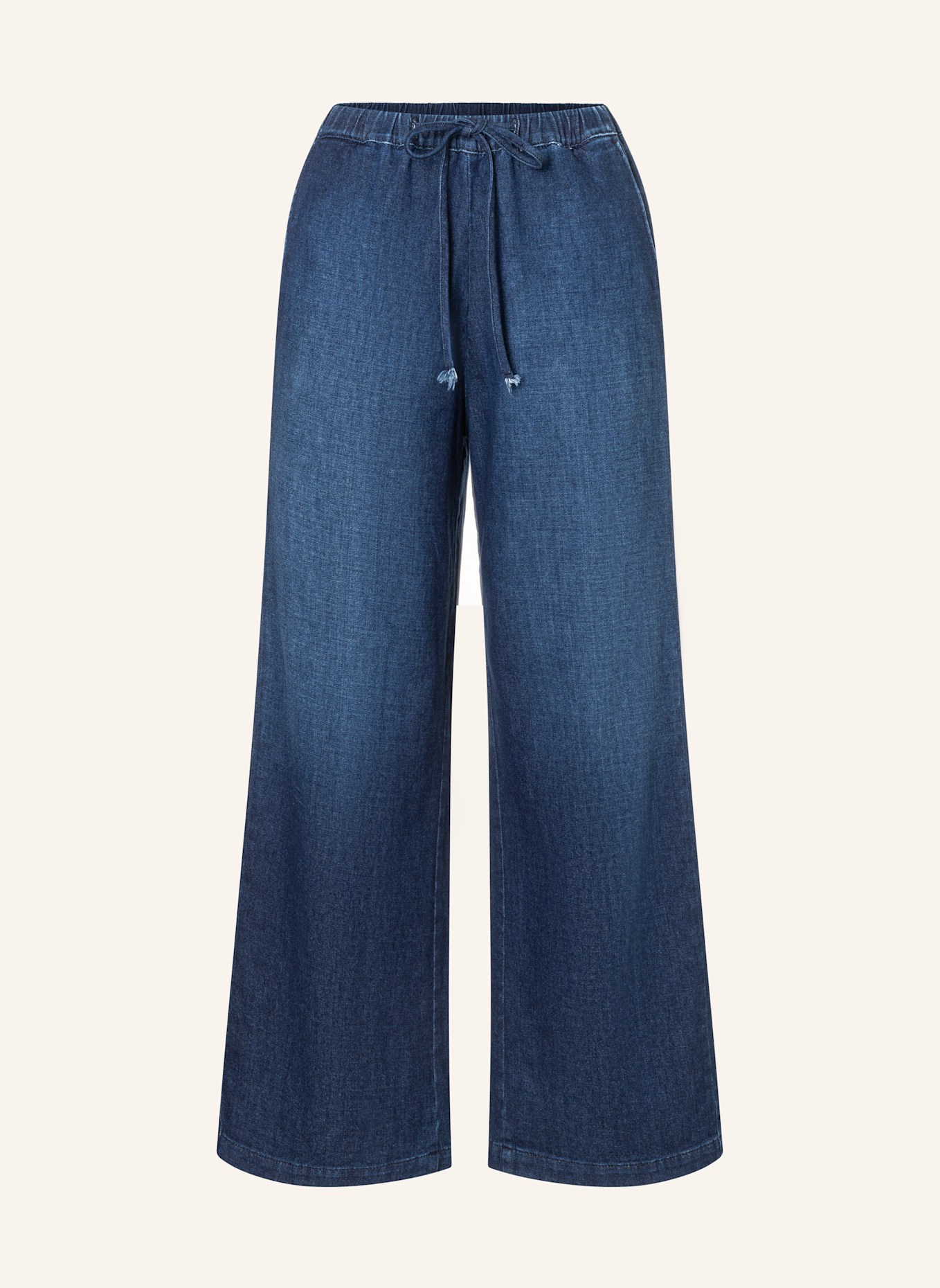 THE.NIM STANDARD Hose WOMAN STRING PANT 3/1 LOOSE WEAVE: BLAU
