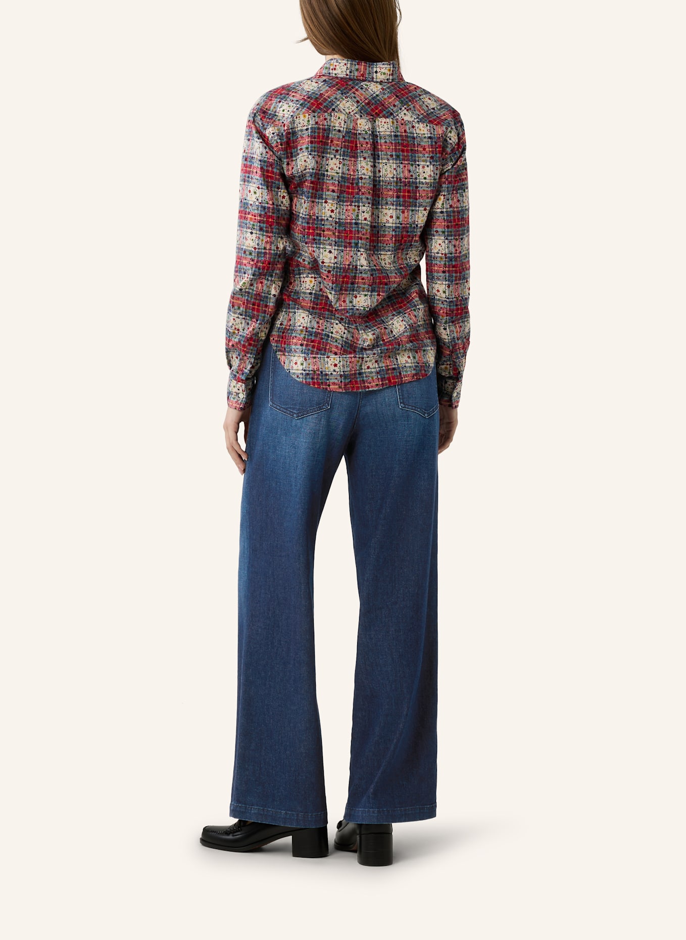 THE.NIM STANDARD Hose WOMAN STRING PANT 3/1 LOOSE WEAVE: BLAU