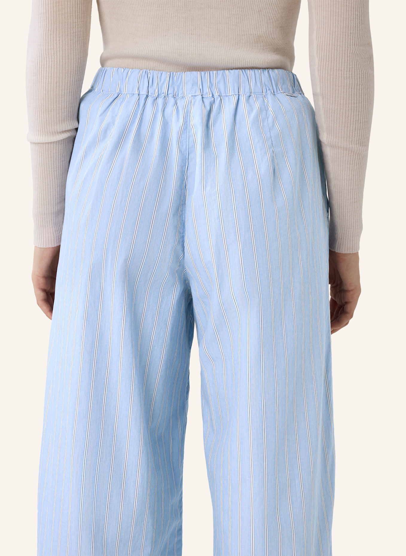 THE.NIM STANDARD Hose WOMAN STRING PANTS COTTON: HELLBLAU