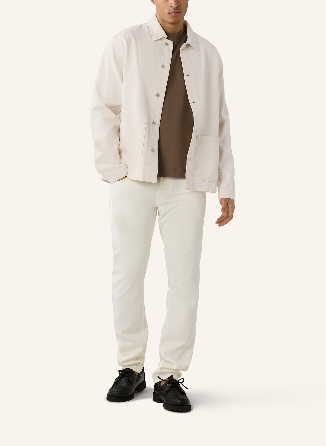 THE.NIM STANDARD Overshirt MAN OVERSHIRT 9,5oz: ECRU