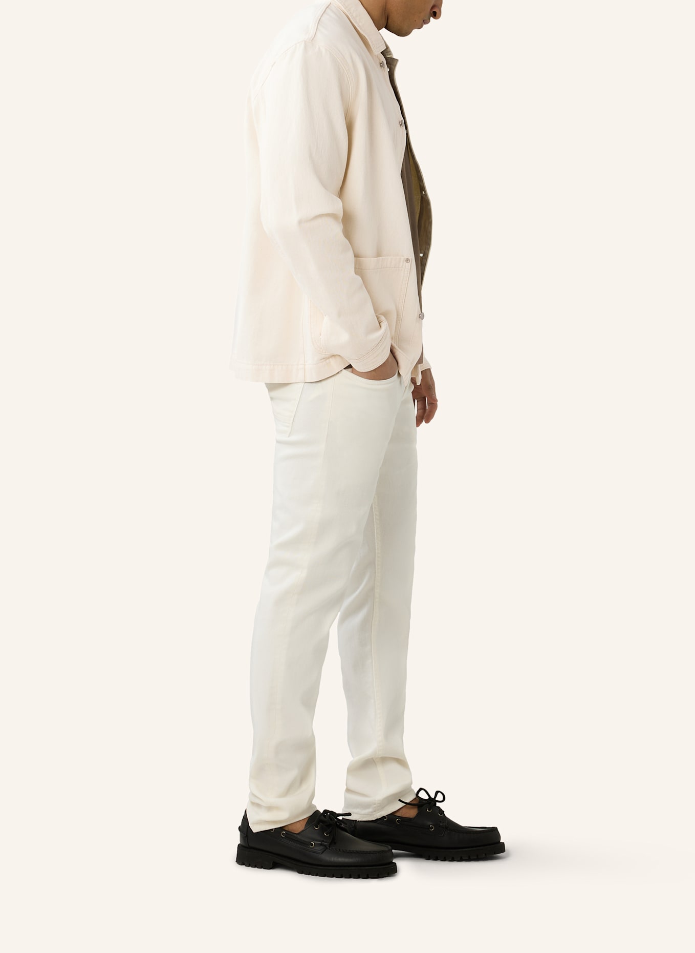 THE.NIM STANDARD Overshirt MAN OVERSHIRT 9,5oz: ECRU