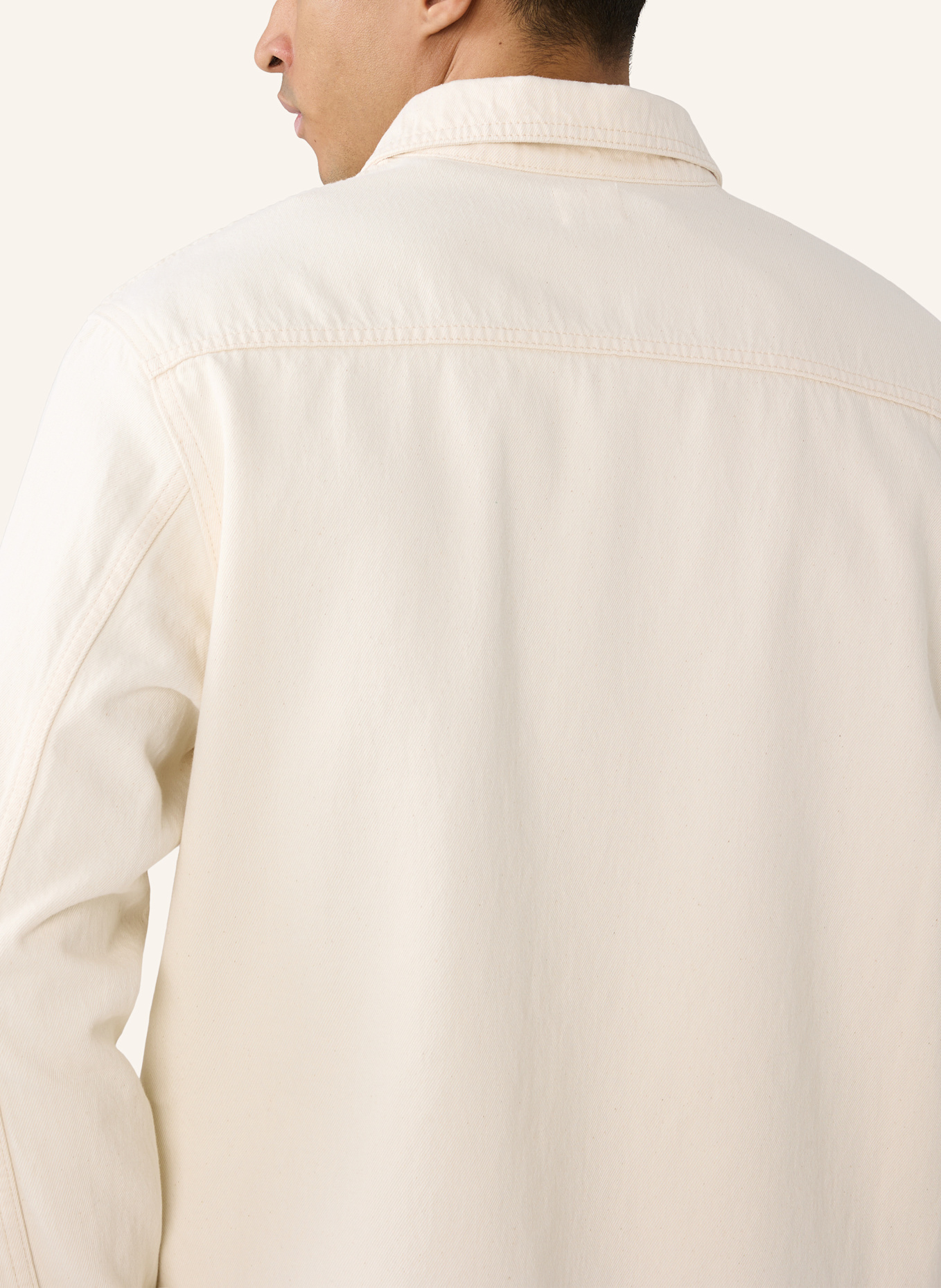 THE.NIM STANDARD Overshirt MAN OVERSHIRT 9,5oz: ECRU