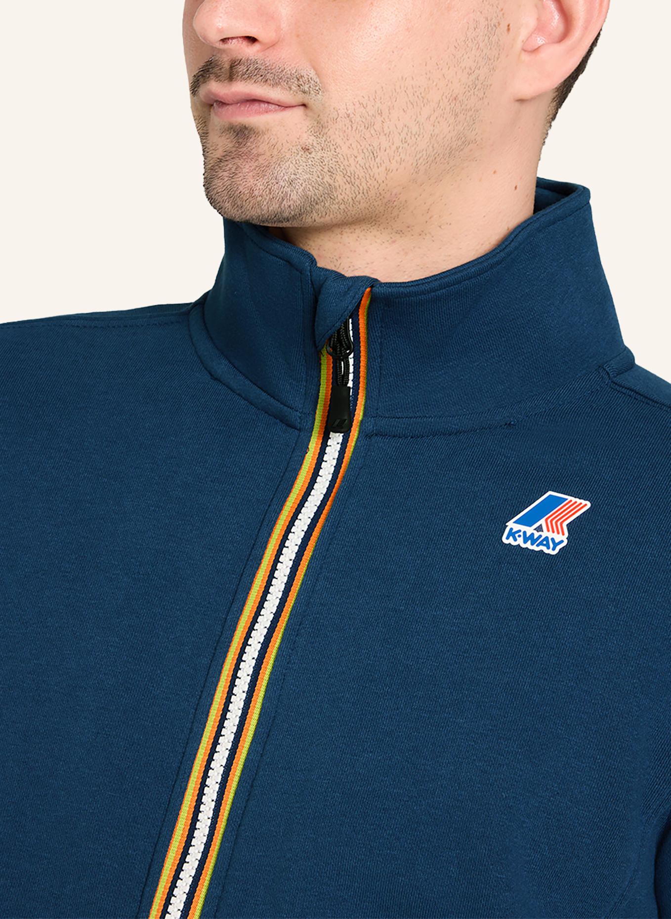 K-WAY Sweatjacke PEPIN POLY COTTON: BLAU