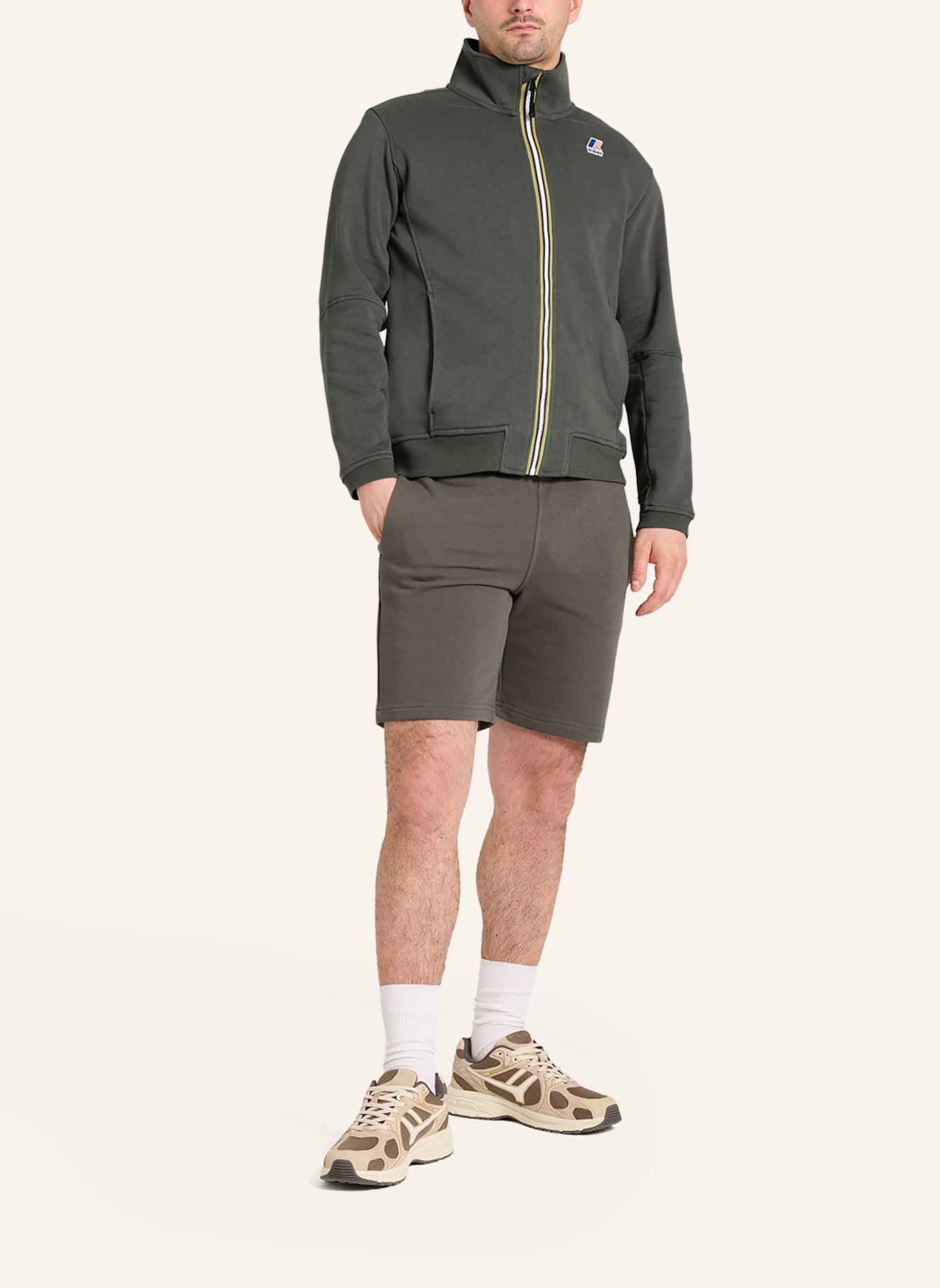 K-WAY Sweatjacke PEPIN POLY COTTON: GRÜN