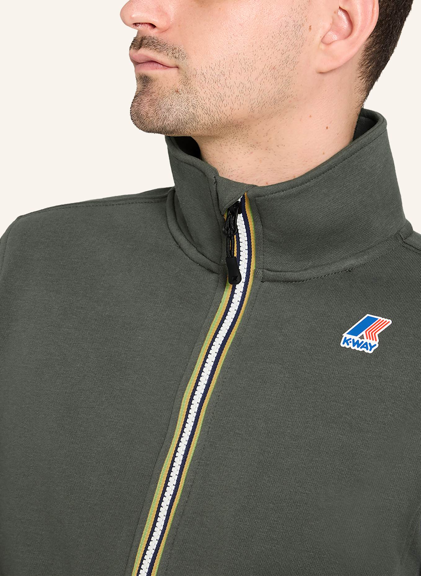 K-WAY Sweatjacke PEPIN POLY COTTON: GRÜN
