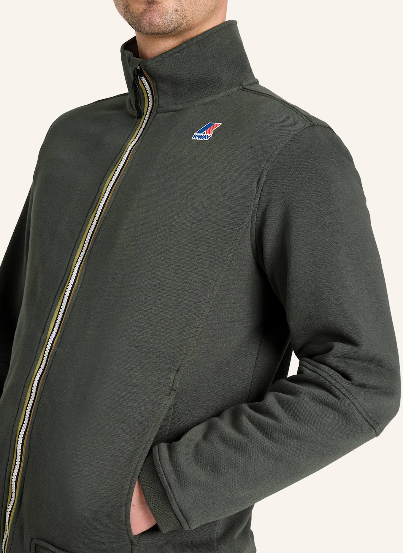 K-WAY Sweatjacke PEPIN POLY COTTON: GRÜN