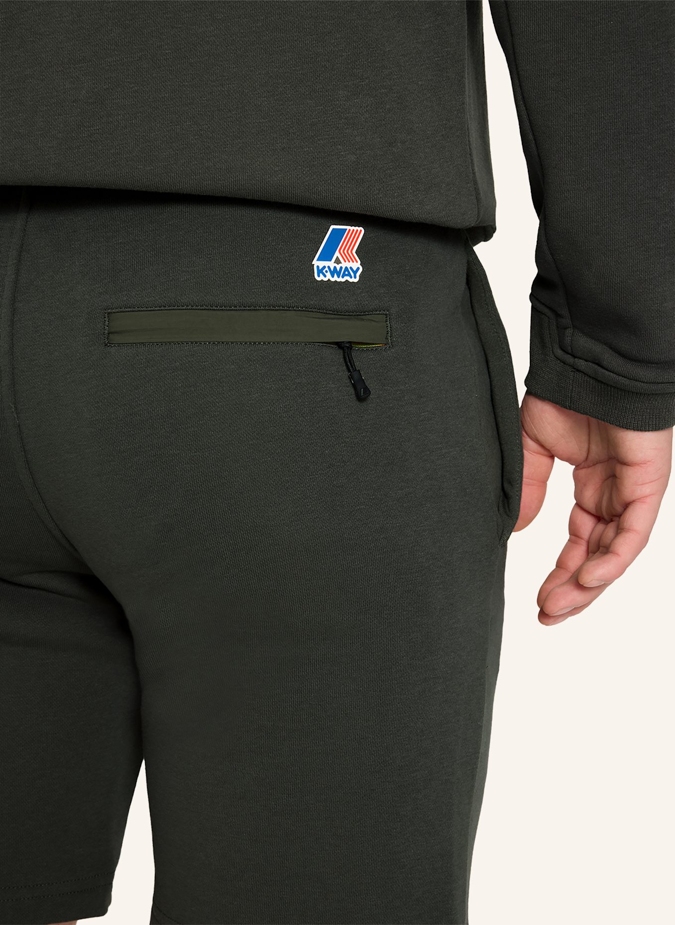 K-WAY Sweatshorts CASIMIR POLY COTTON: DUNKELGRÜN