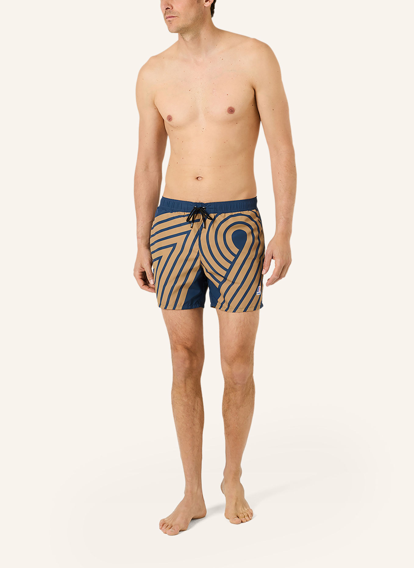 K-WAY Badehose LE VRAI OLIVIER PRINT: BLAU