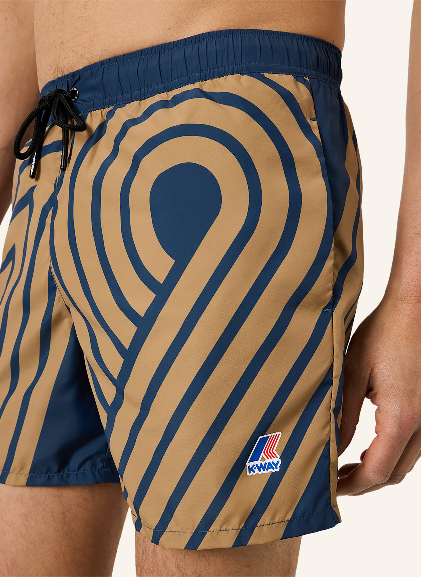K-WAY Badehose LE VRAI OLIVIER PRINT: BLAU