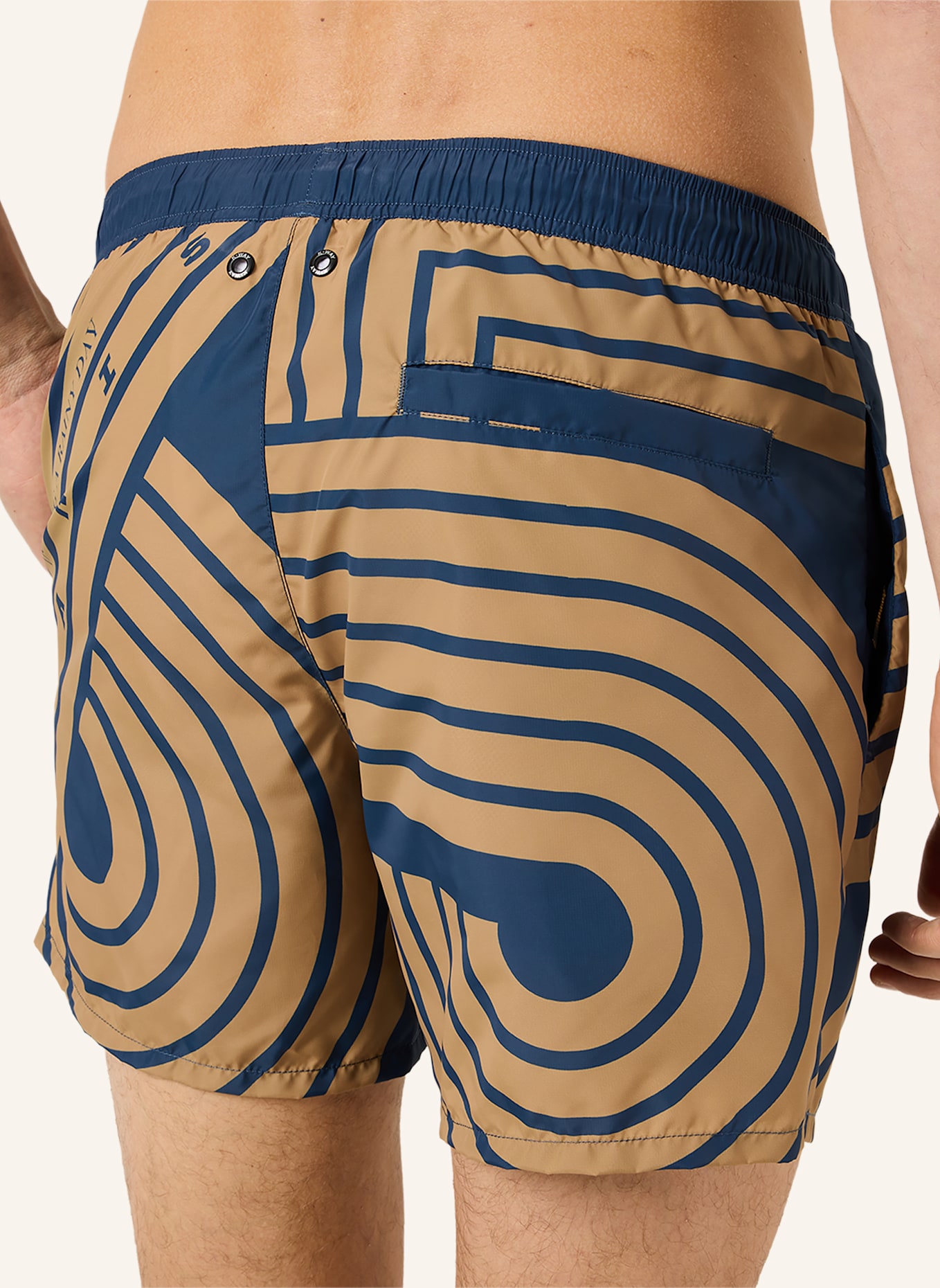 K-WAY Badehose LE VRAI OLIVIER PRINT: BLAU