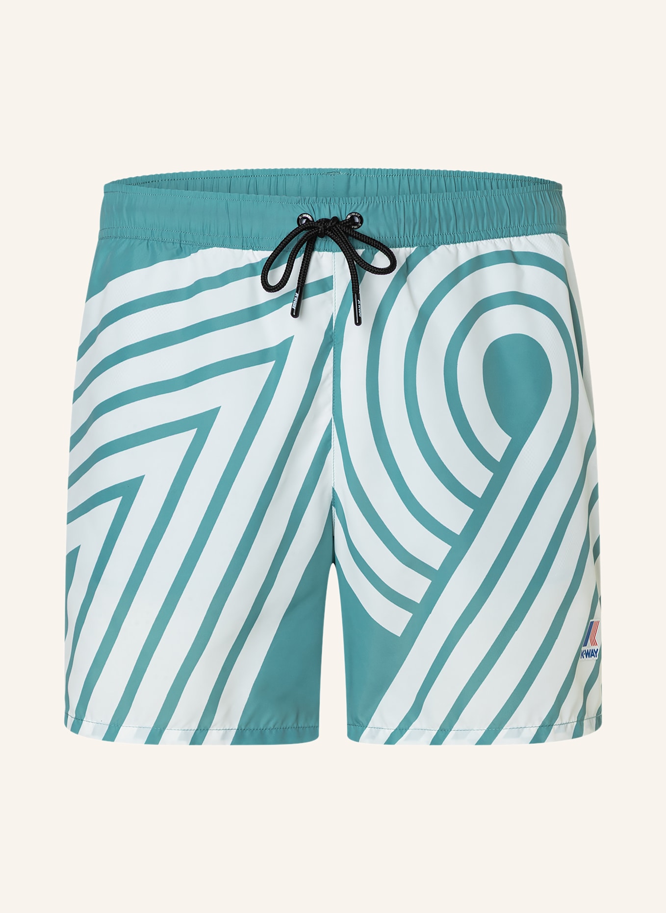 K-WAY Badehose LE VRAI OLIVIER PRINT: BLAU