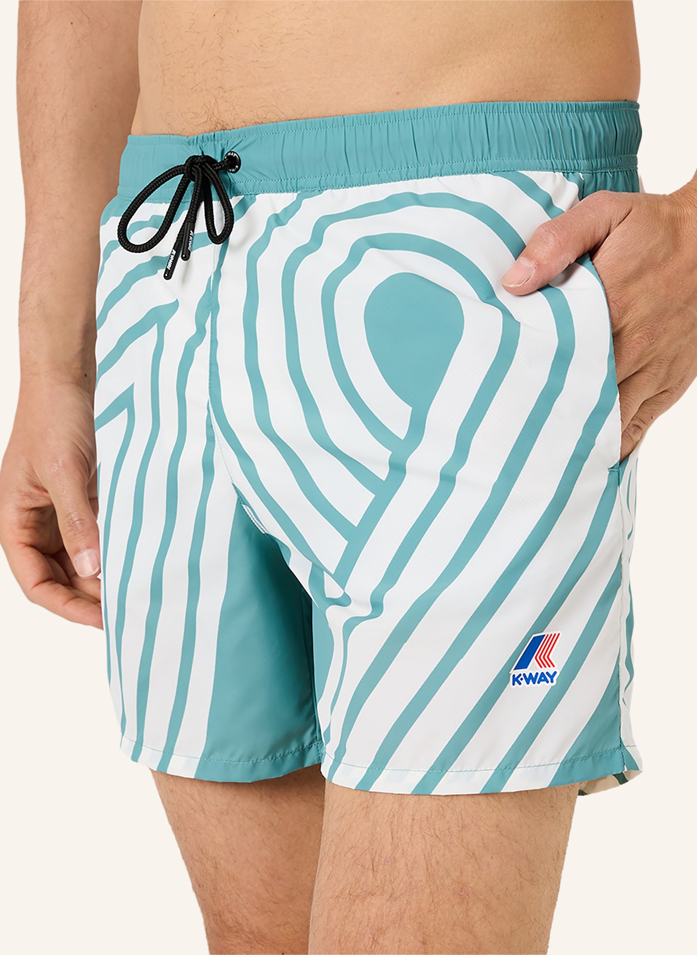 K-WAY Badehose LE VRAI OLIVIER PRINT: BLAU