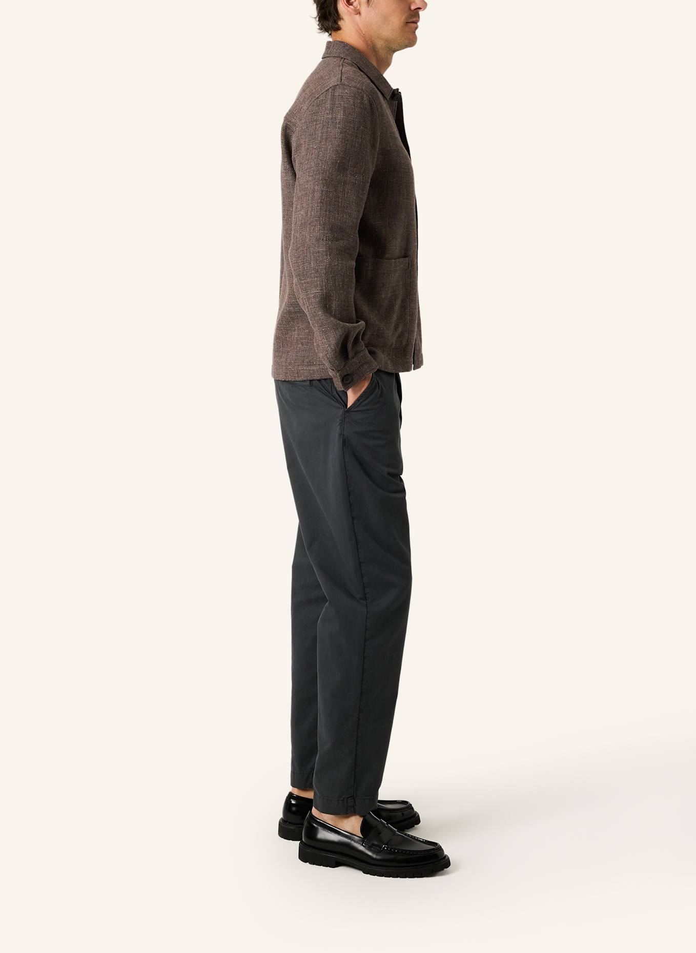 THE.NIM STANDARD Hose CARROT FLAT FRONT PANT: BRAUN