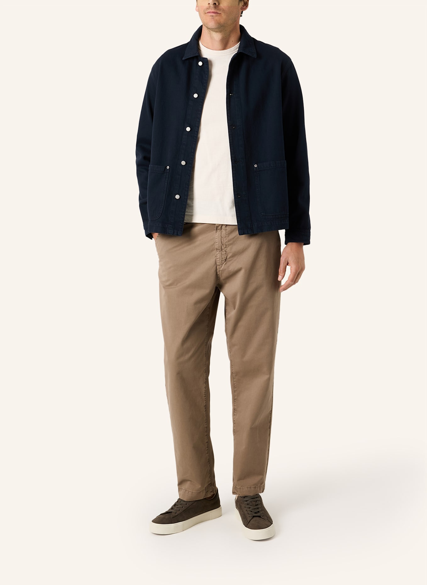 THE.NIM STANDARD Hose CARROT FLAT FRONT PANT: DUNKELBRAUN