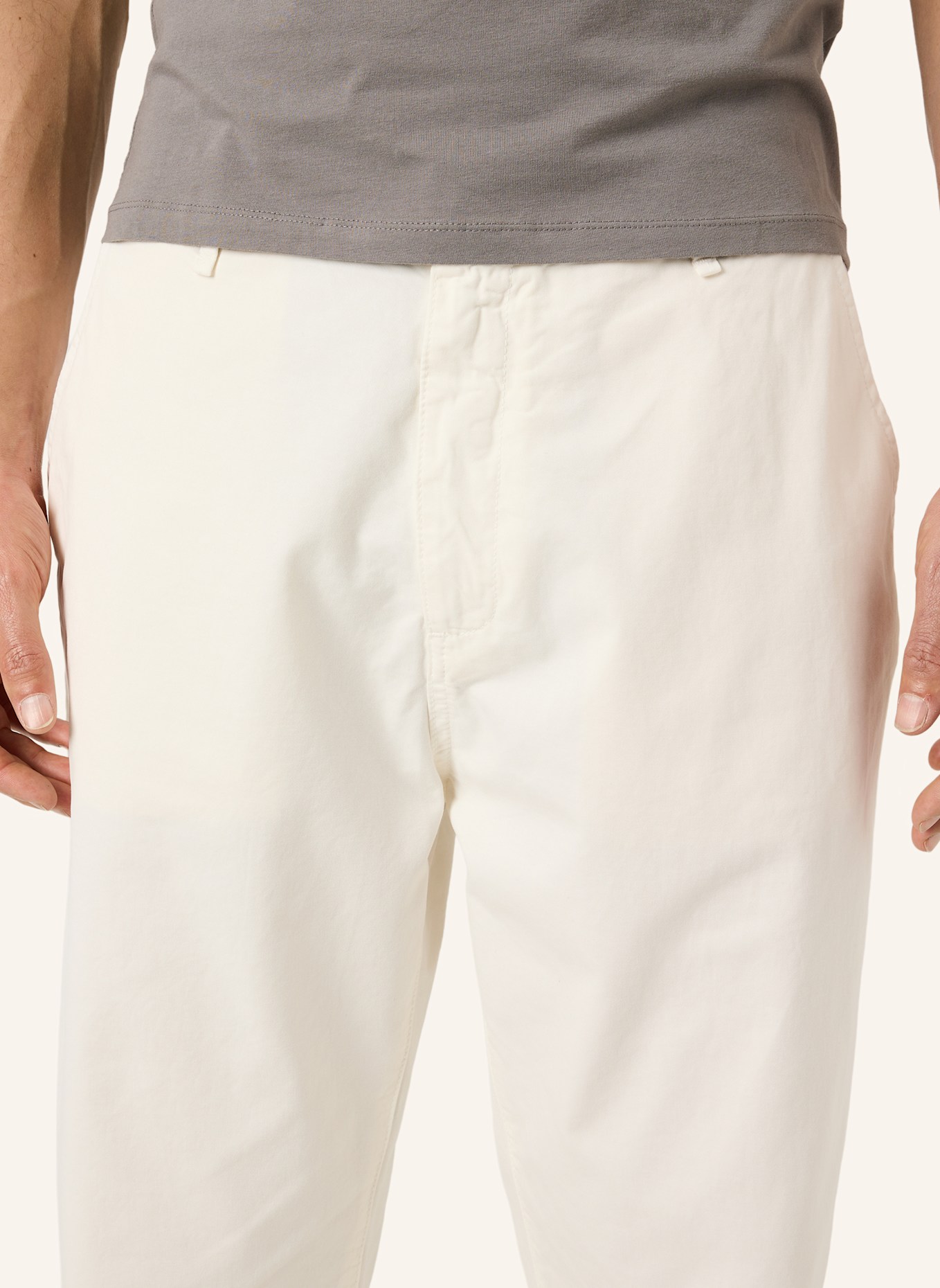 THE.NIM STANDARD Hose CARROT FLAT FRONT PANT: WEISS
